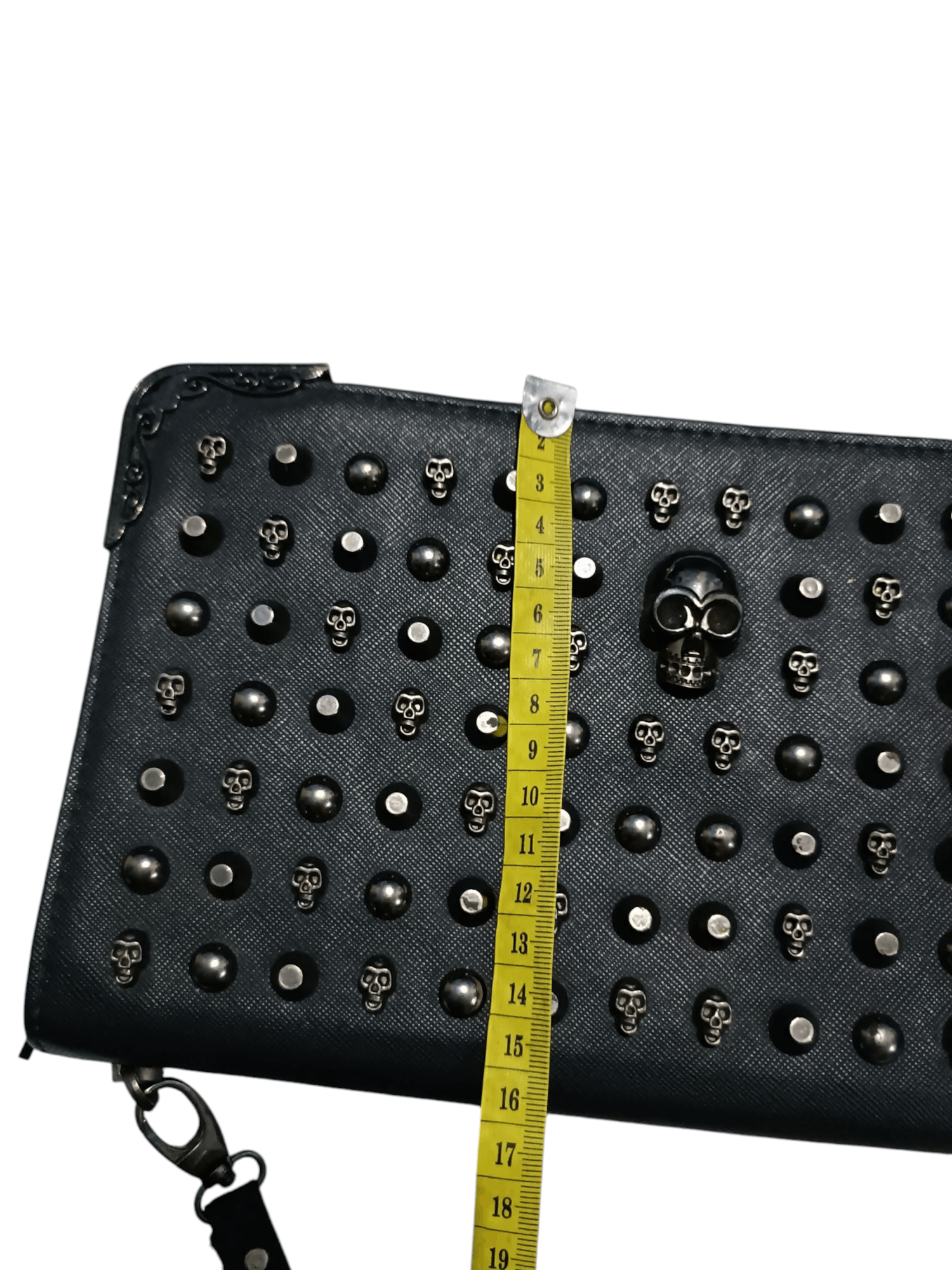 Japanese Brand Skull Wallet Clutch Gothic Punk Vintage Zip Travel Size ONE SIZE - 6 Thumbnail