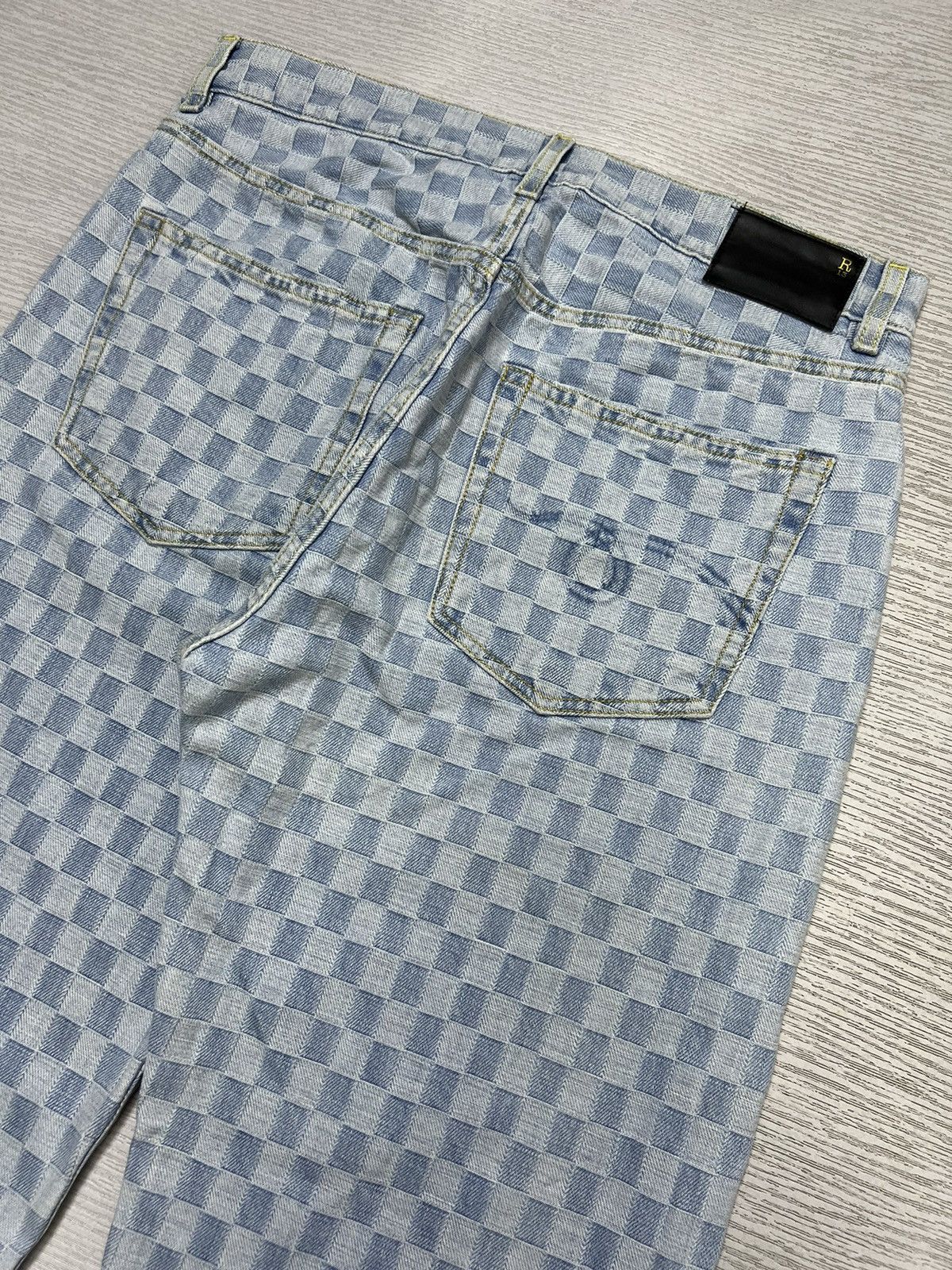 R13 R13 - S/S 22’ - Checkerboard Boyfriend Jeans Size US 27 - 7 Thumbnail
