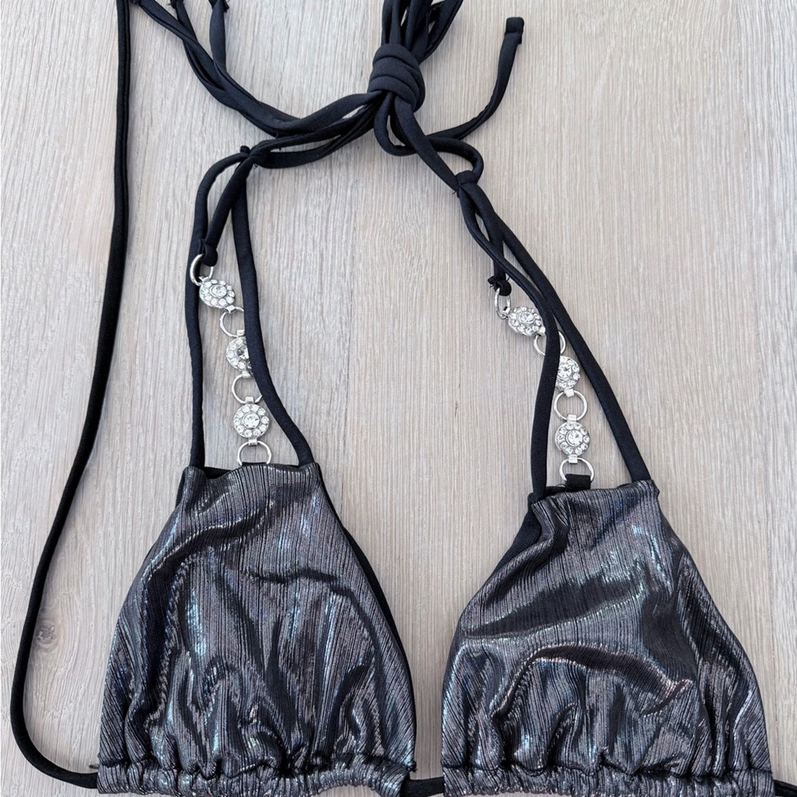 Other New Black Bikini Swimsuit Bathing suit Top size S Size ONE SIZE - 4 Thumbnail