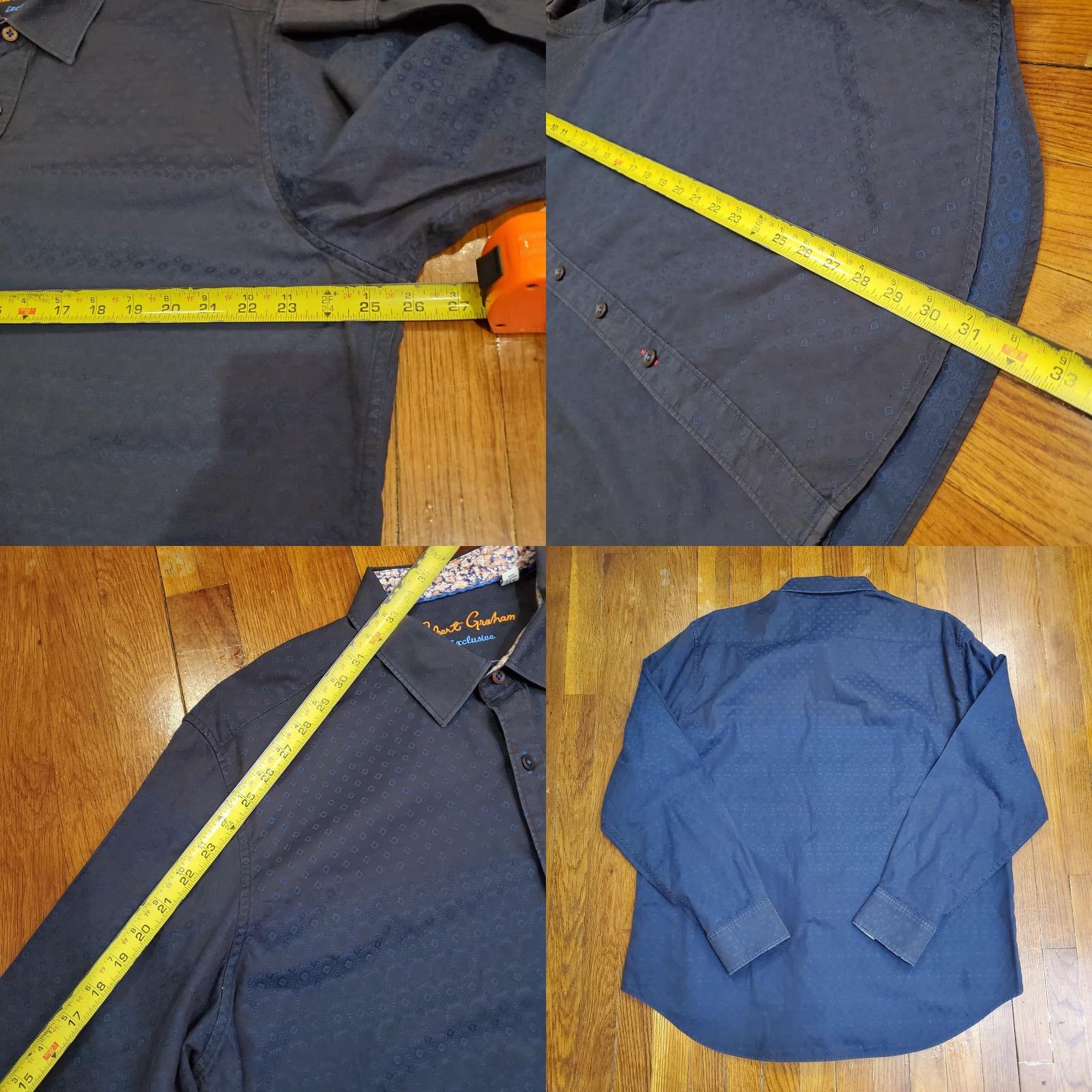 Robert Graham Robert Graham Shirt Mens 2XL Blue Geometric Classic Fit Long Sleeve Button Up Size US XXL / EU 58 / 5 - 8 Thumbnail