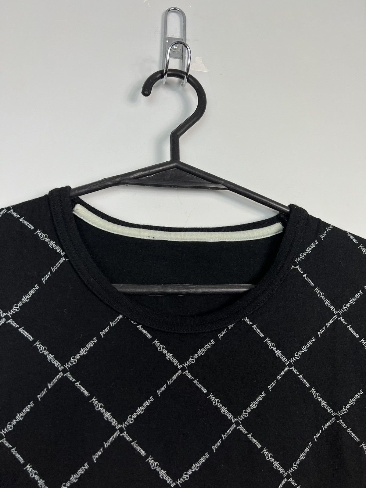 Vintage × Yves Saint Laurent Tshirt Yves Saint Laurent YSL Multi Logo Size US L / EU 52-54 / 3 - 3 Thumbnail