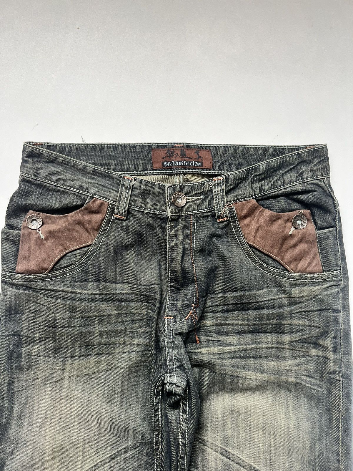 Japanese Brand Bedlamife Clan Mud Wash Japanese Bondage Denim Size US 32 / EU 48 - 2 Thumbnail