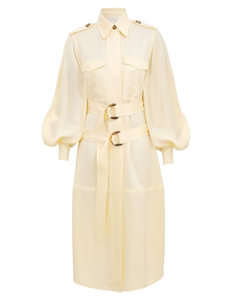 Zimmermann oc11z0226 Balance Cargo Midi Dress In Lemon Size S / US 4 / IT 40 - 1 Thumbnail