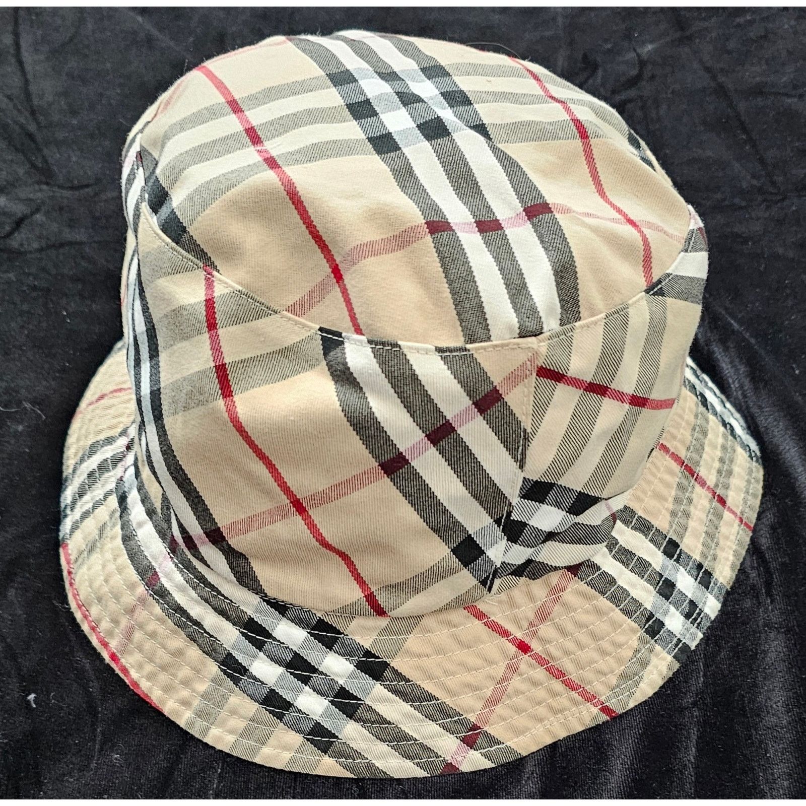 Burberry Burberry Vintage Check-pattern Reversible Cotton Bucket Hat Size ONE SIZE - 1 Thumbnail