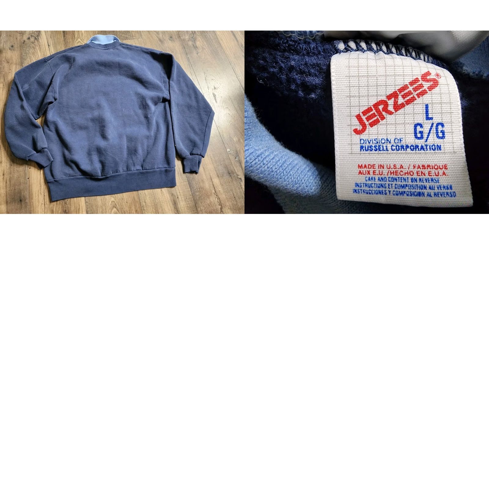 Vintage VINTAGE Morning Sun Sweatshirt Collared Blue Floral Pullover L Mens Regular All Seasons Easy Care Size L / US 10 / IT 46 - 8 Thumbnail