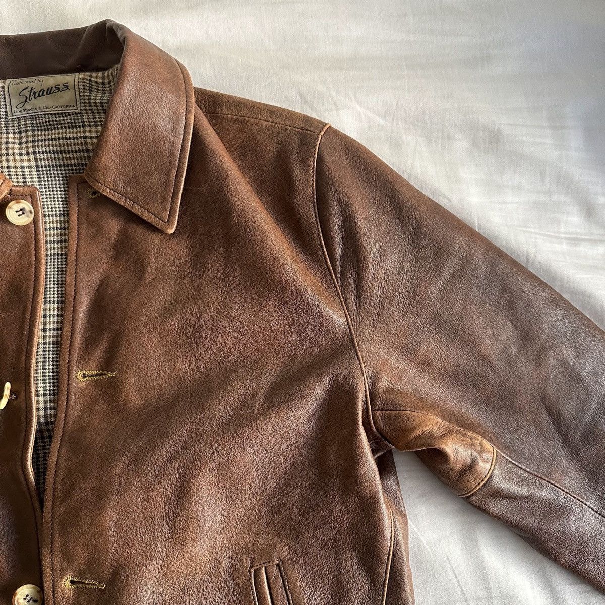 Levi's × Levi's Vintage Clothing 🔥Levi's LVC “Rye” Sheep Leather Jacket (Size S)🔥 Size US S / EU 44-46 / 1 - 5 Thumbnail