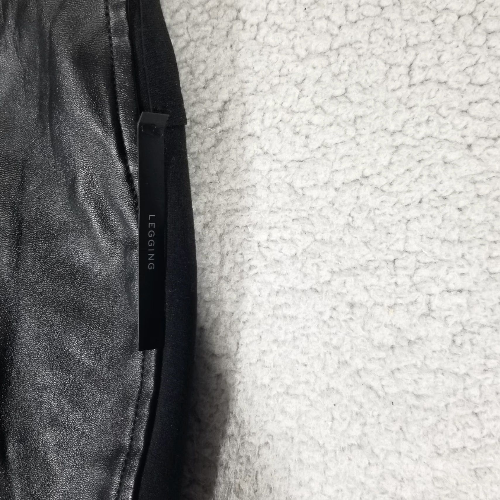 Worthington Worthington Woman Pants Womens 2X Black Faux Leather Ponte Leggings Pull On Plus Size 40" / US 18 - 3 Thumbnail