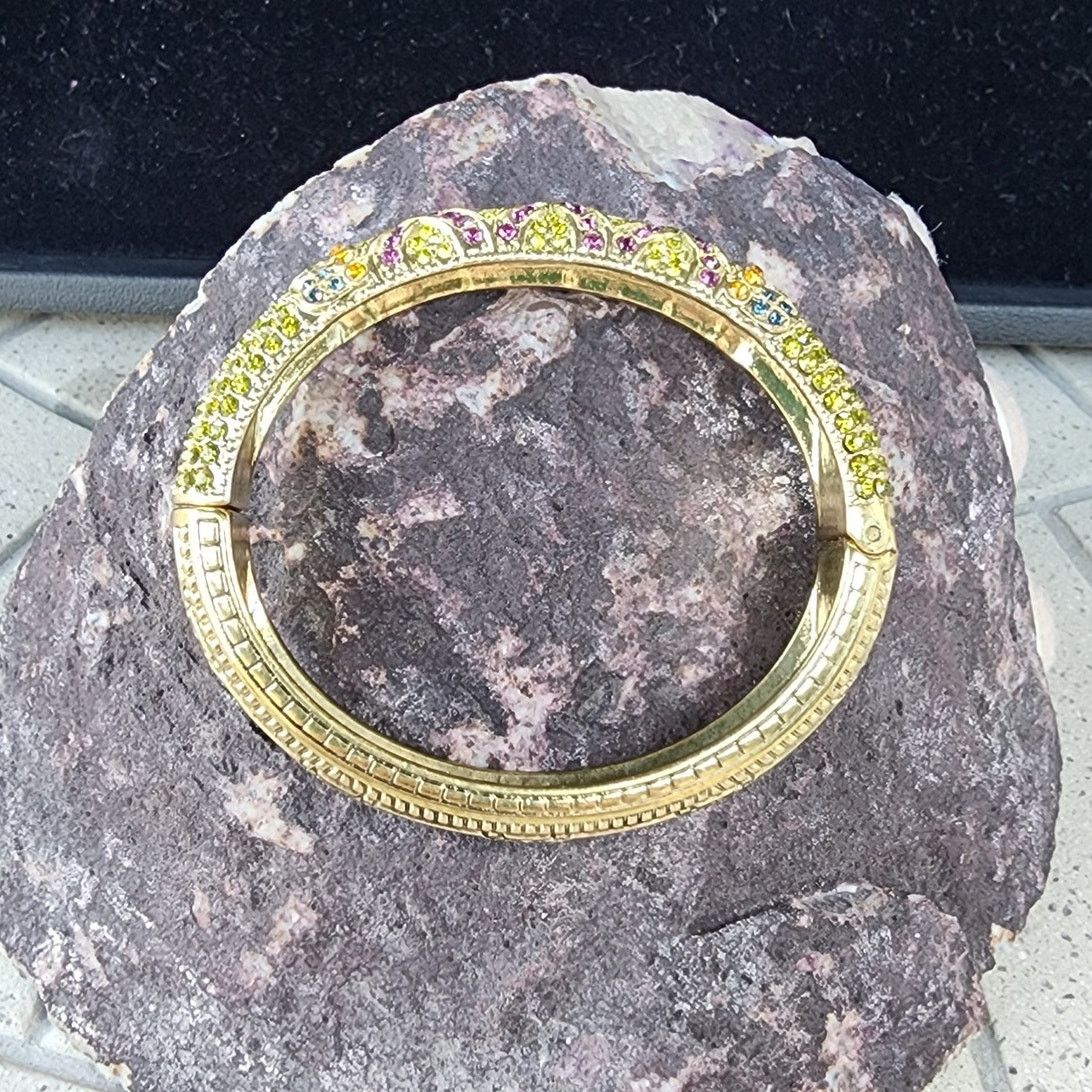 Designer Heidi Daus Triple Play X-Ceptional Crystal Bangle Bracelet Size ONE SIZE - 6 Thumbnail