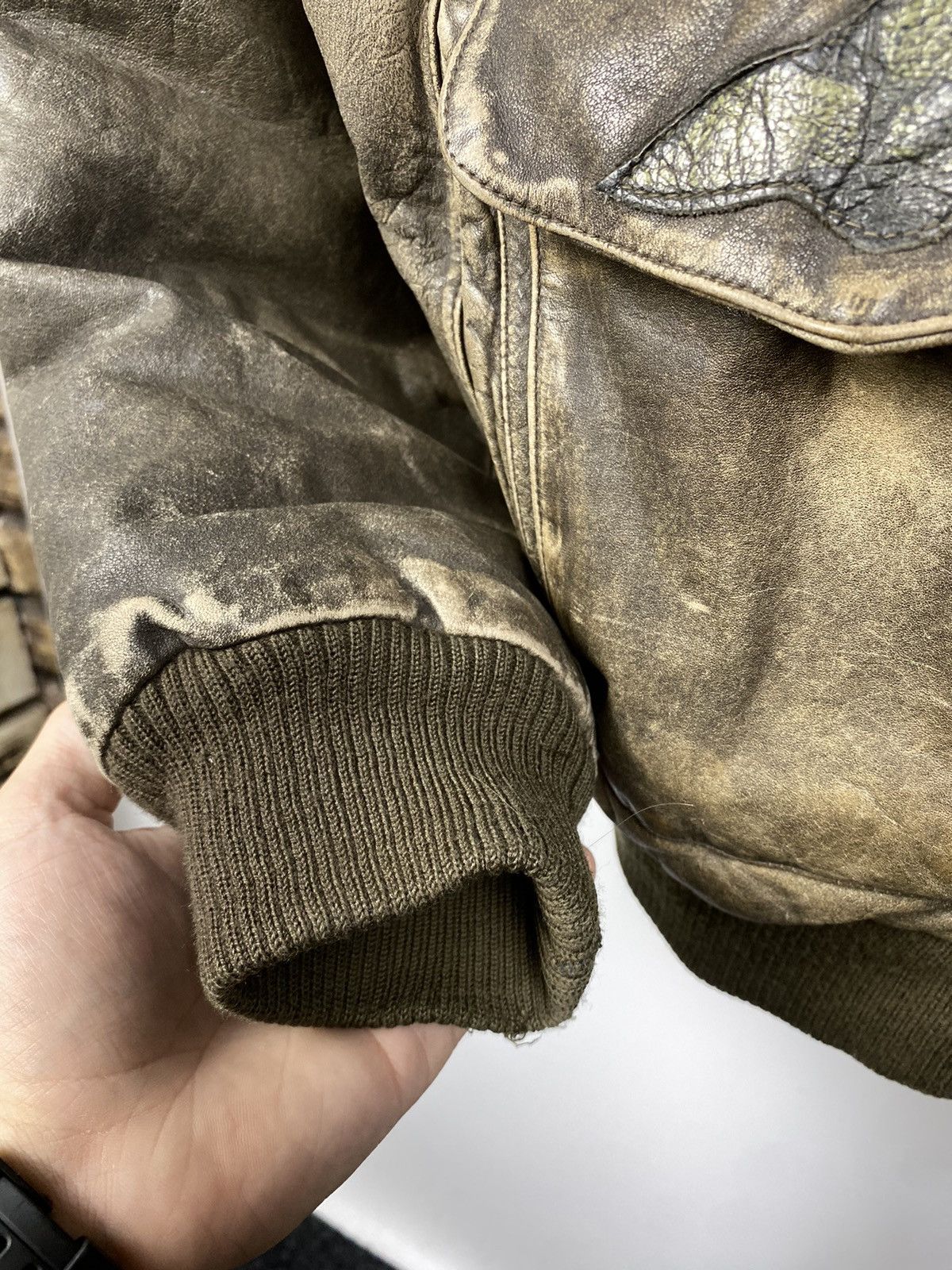 Vintage 🪖VINTAGE FRIEDRICH Aviator BROWN Leather Bomber Jacket Size US M / EU 48-50 / 2 - 12 Thumbnail