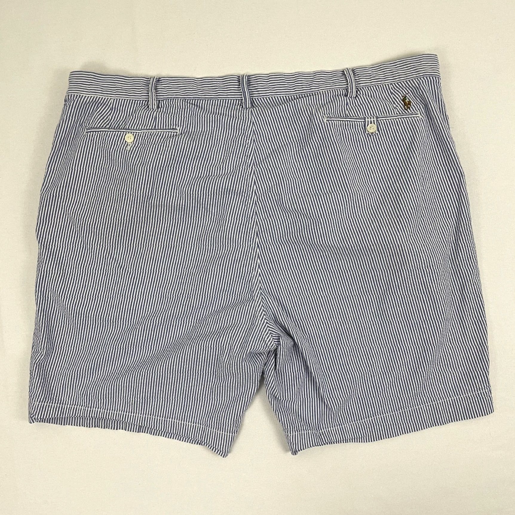 Polo Ralph Lauren Polo Ralph Lauren Shorts Chino Men 46 x 9" Blue White Striped Preppy Casual Golf Size US XXL / EU 58 / 5 - 2 Thumbnail