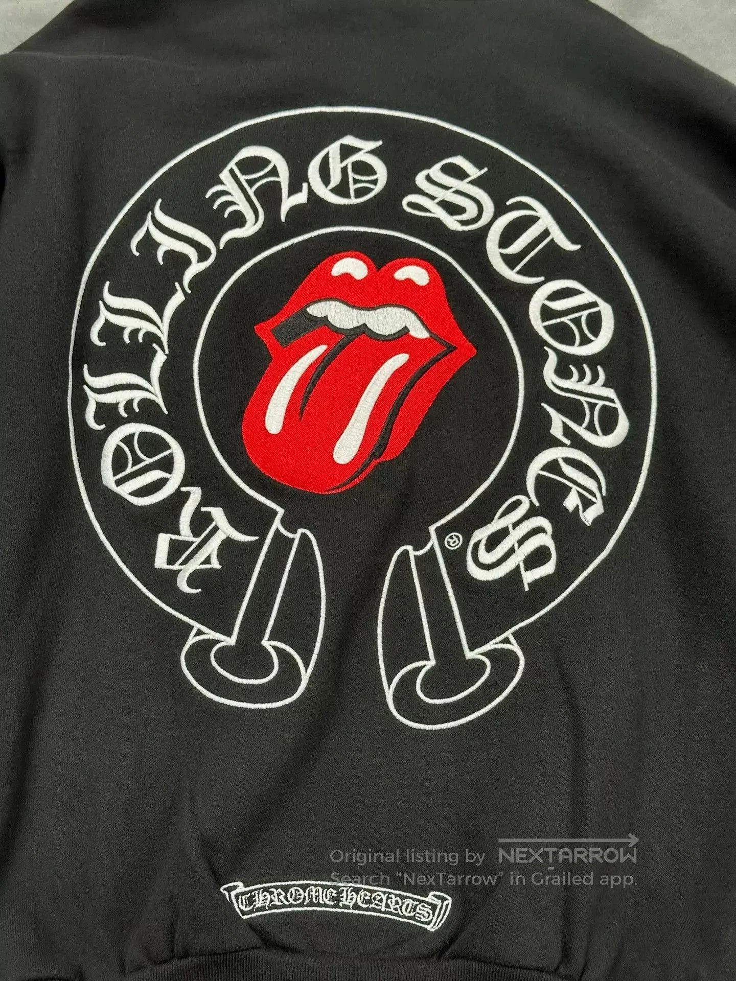 Chrome Hearts Rolling Stones Zip Hoodie.