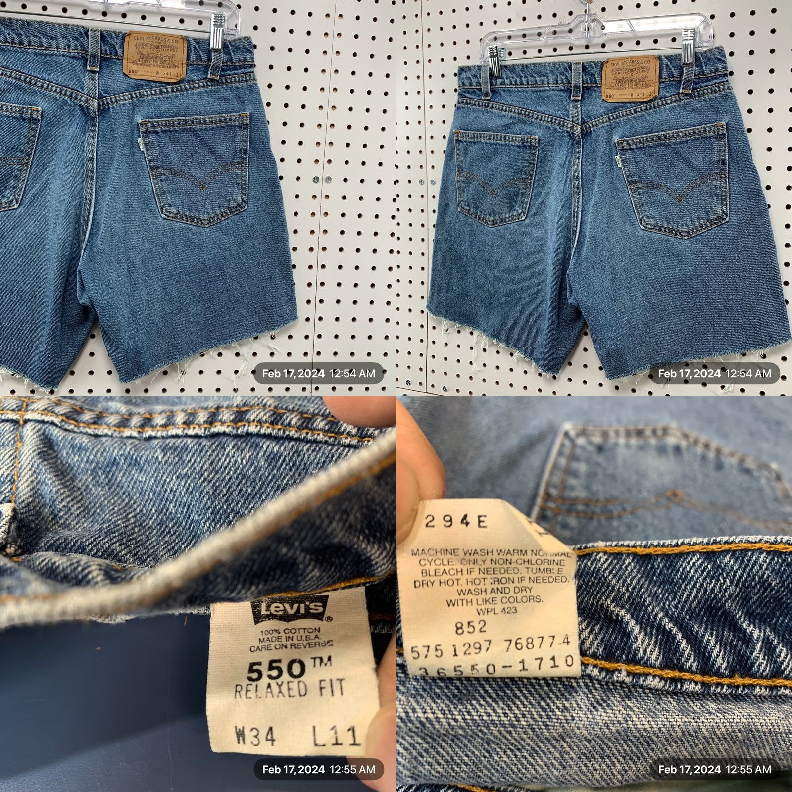 Levi's VINTAGE Levi's 90s Denim Shorts Mens 32x5 Light Wash Made USA Size US 32 / EU 48 - 8 Thumbnail