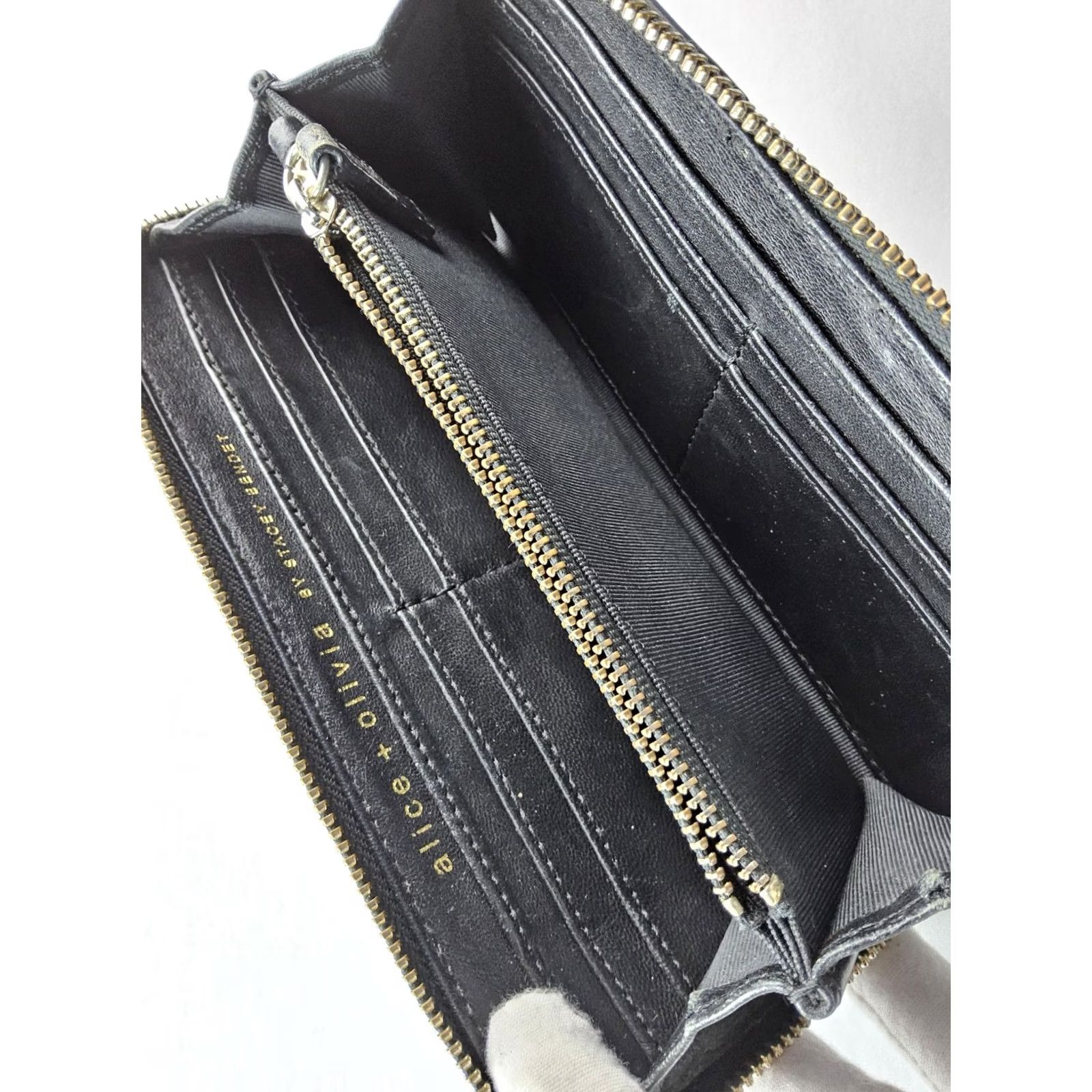 Alice + Olivia Alice + Olivia Alicia + Olivia Stacey Bendet Rhinestone Zip Around Wallet Womens Multicolor Zip-Around Rhinestone Olivia 7.75x4 Accessories Size ONE SIZE - 5 Thumbnail