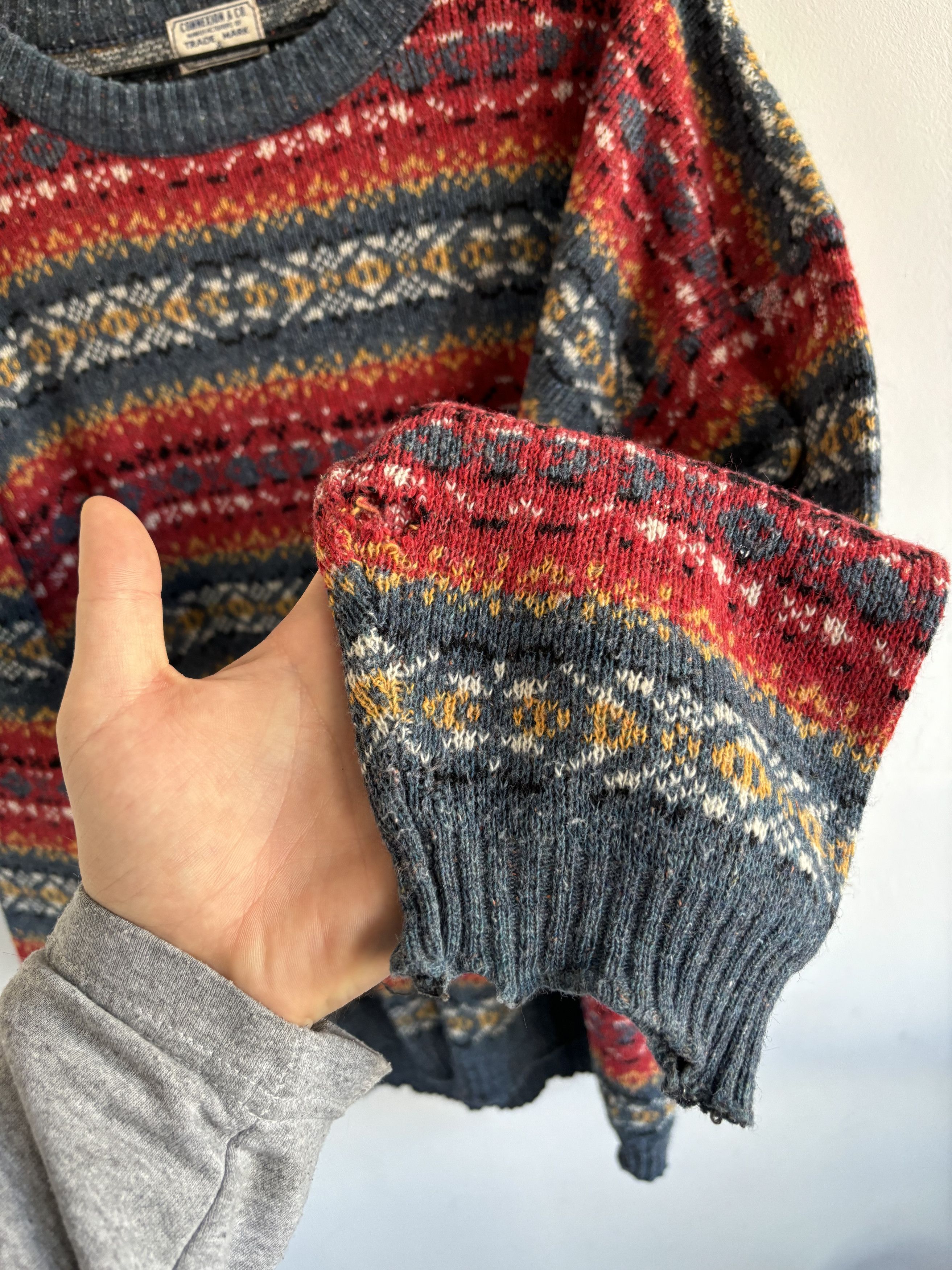 Vintage Vintage Trashed Wool Sweater Size US M / EU 48-50 / 2 - 6 Thumbnail
