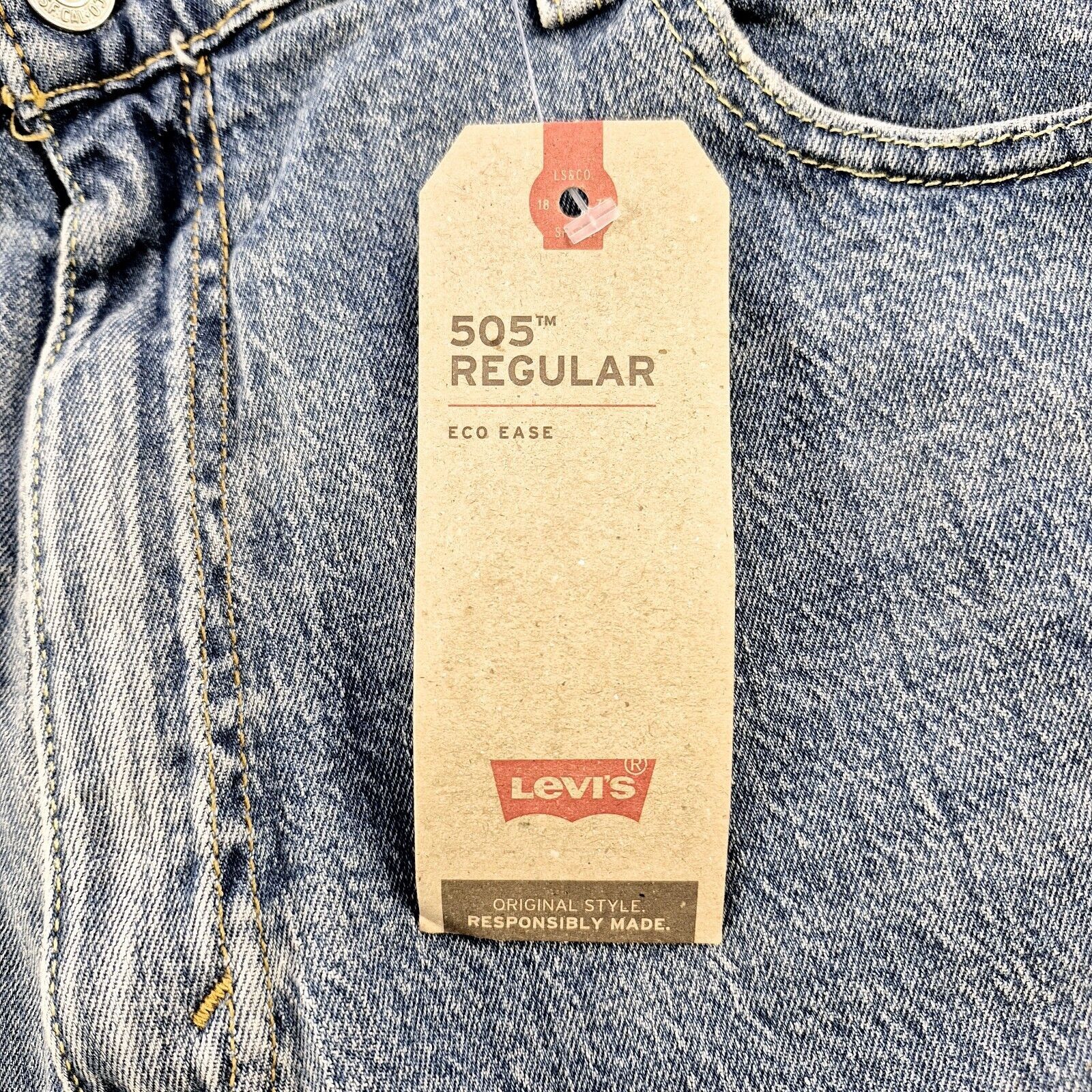 Levi's NEW Levis 505 Men's Light Blue Stretch Fit Denim Jeans 40x30 Size US 40 / EU 56 - 10 Thumbnail
