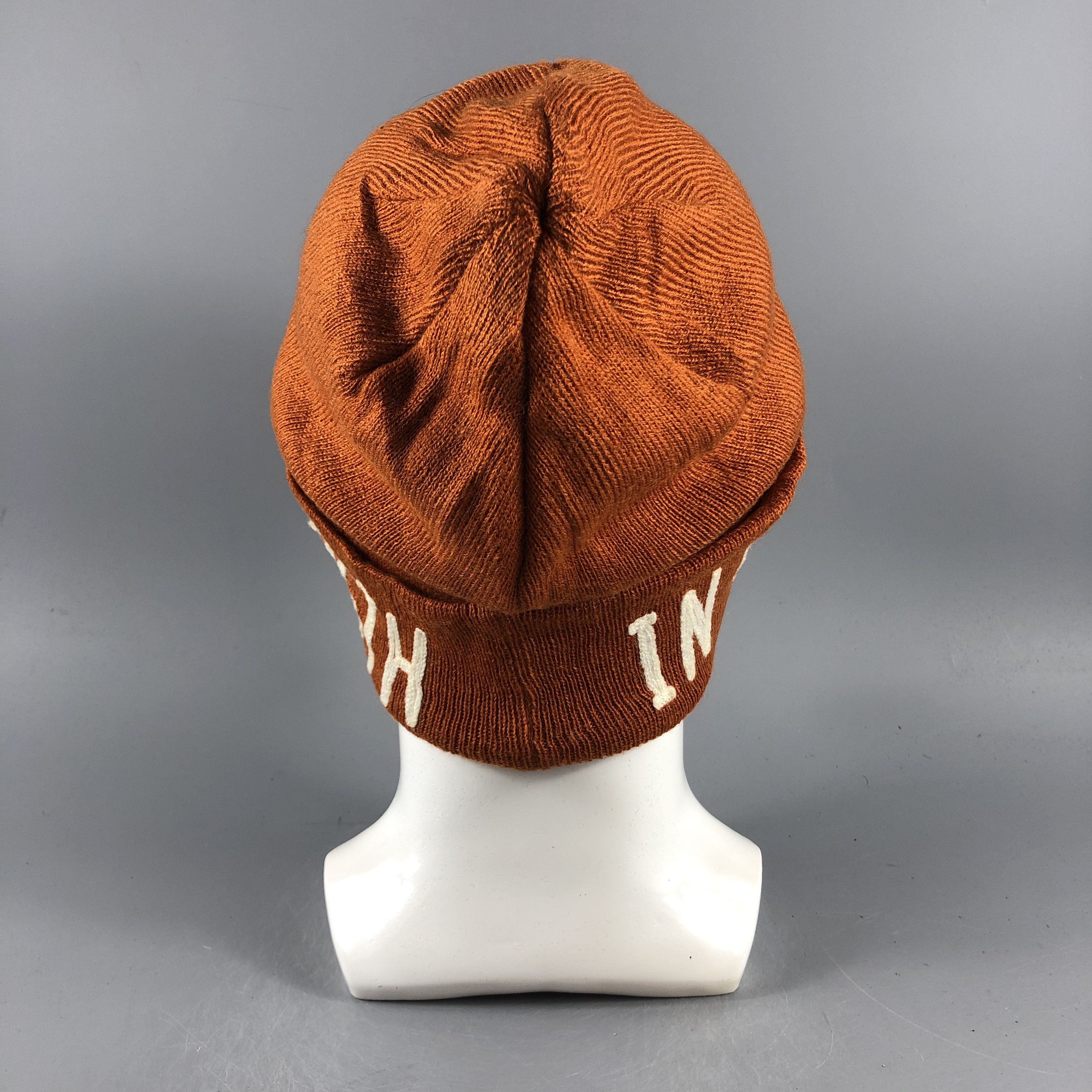 Vintage Wording "Here Is Strength" Beanie Snow Hat Snow Cap -D210 Size ONE SIZE - 2 Thumbnail