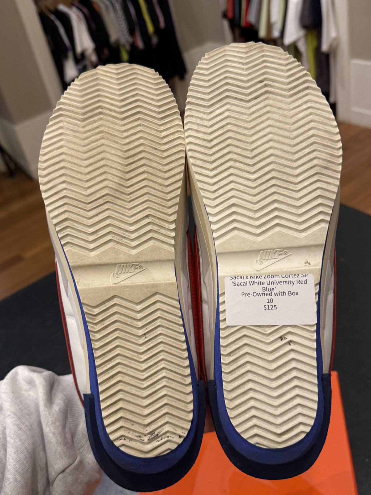 Nike × Sacai Nike Zoom Cortez SP ‘Sacai White University Red Blue’ Size US 10 / EU 43 - 5 Thumbnail