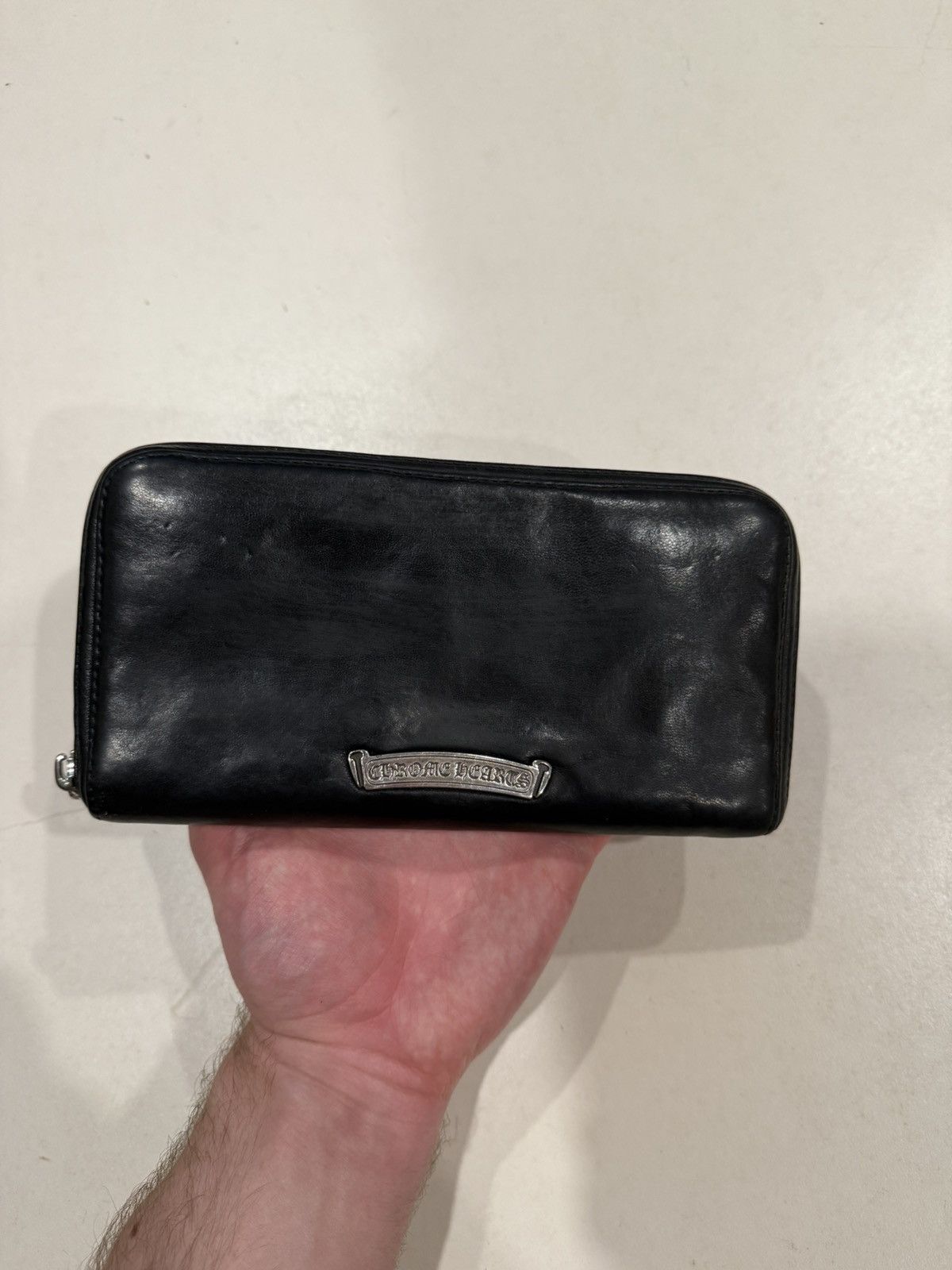 Chrome Hearts Chrome Hearts BS Fleur Wallet Black Leather Silver Scroll Size ONE SIZE - 17 Thumbnail