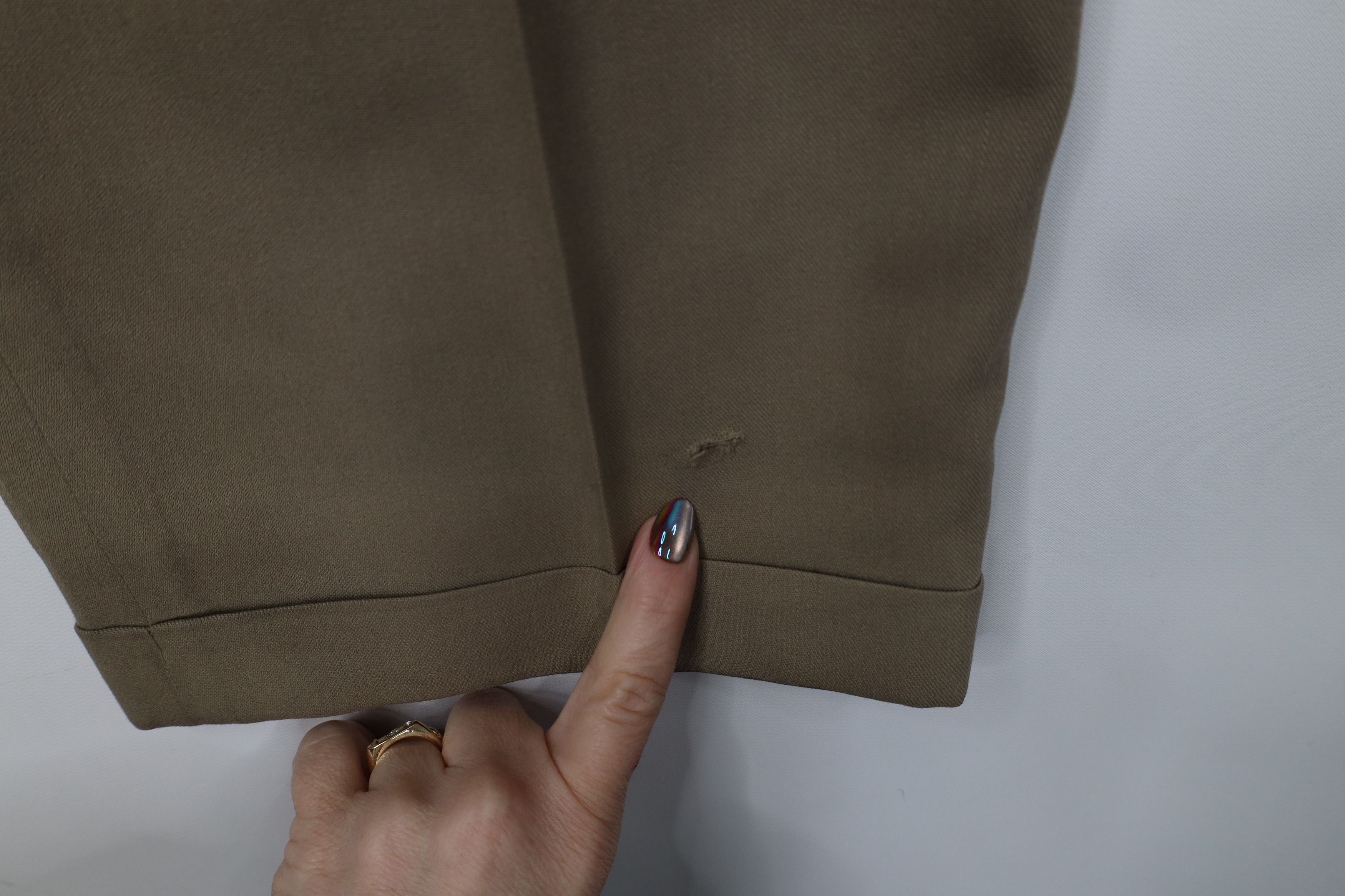 Vintage Vintage 70s Streetwear Rayon Gabardine Wide Leg Pants Tan Size US 36 / EU 52 - 5 Thumbnail