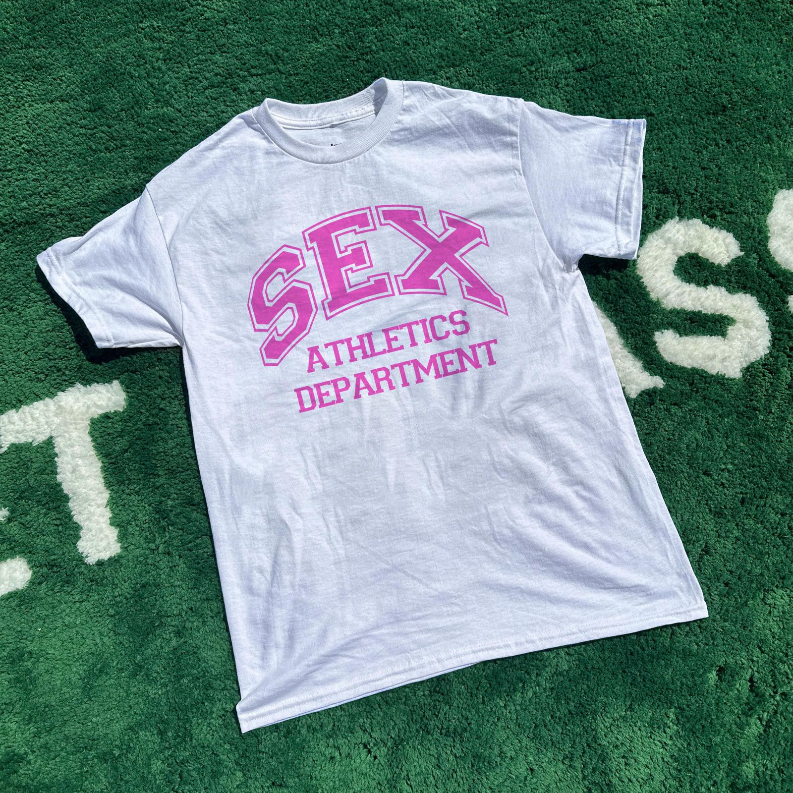 Pre-owned Streetwear Sex Athletics Tee White Pink M In Multicolor