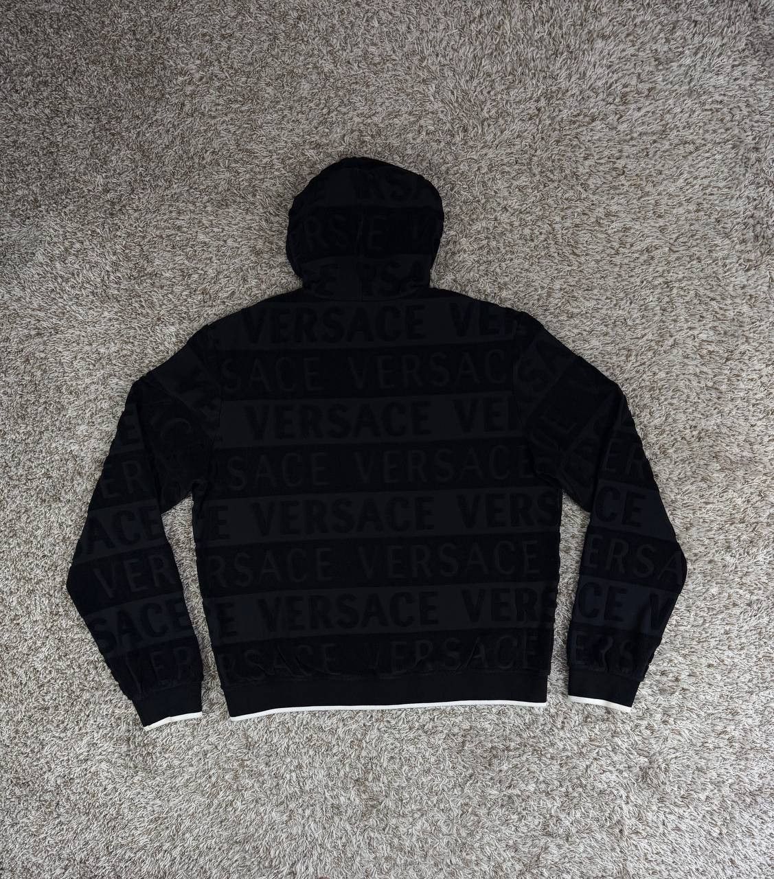 Versace Versace Velour Over Print Logo Track Jacket Men's Size 7 Size US XL / EU 56 / 4 - 12 Thumbnail
