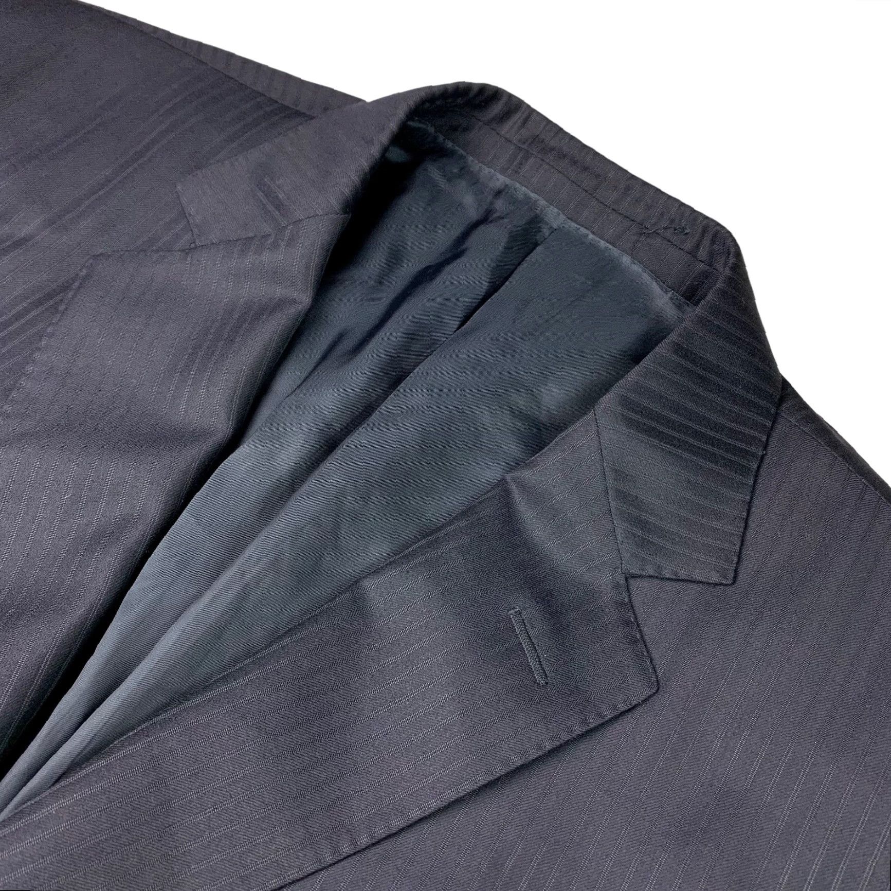 Ermenegildo Zegna VINTAGE Ermenegildo Zegna Blazer Men Navy Stripe 100% Wool Trofeo 44L Two-Button Single-Breasted Cancer? Size 44R - 2 Thumbnail