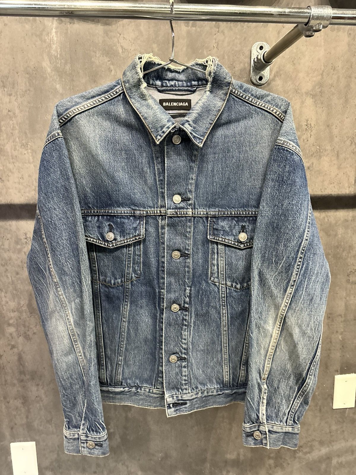 BALENCIAGA DENIM JACKET REAR LOGO
