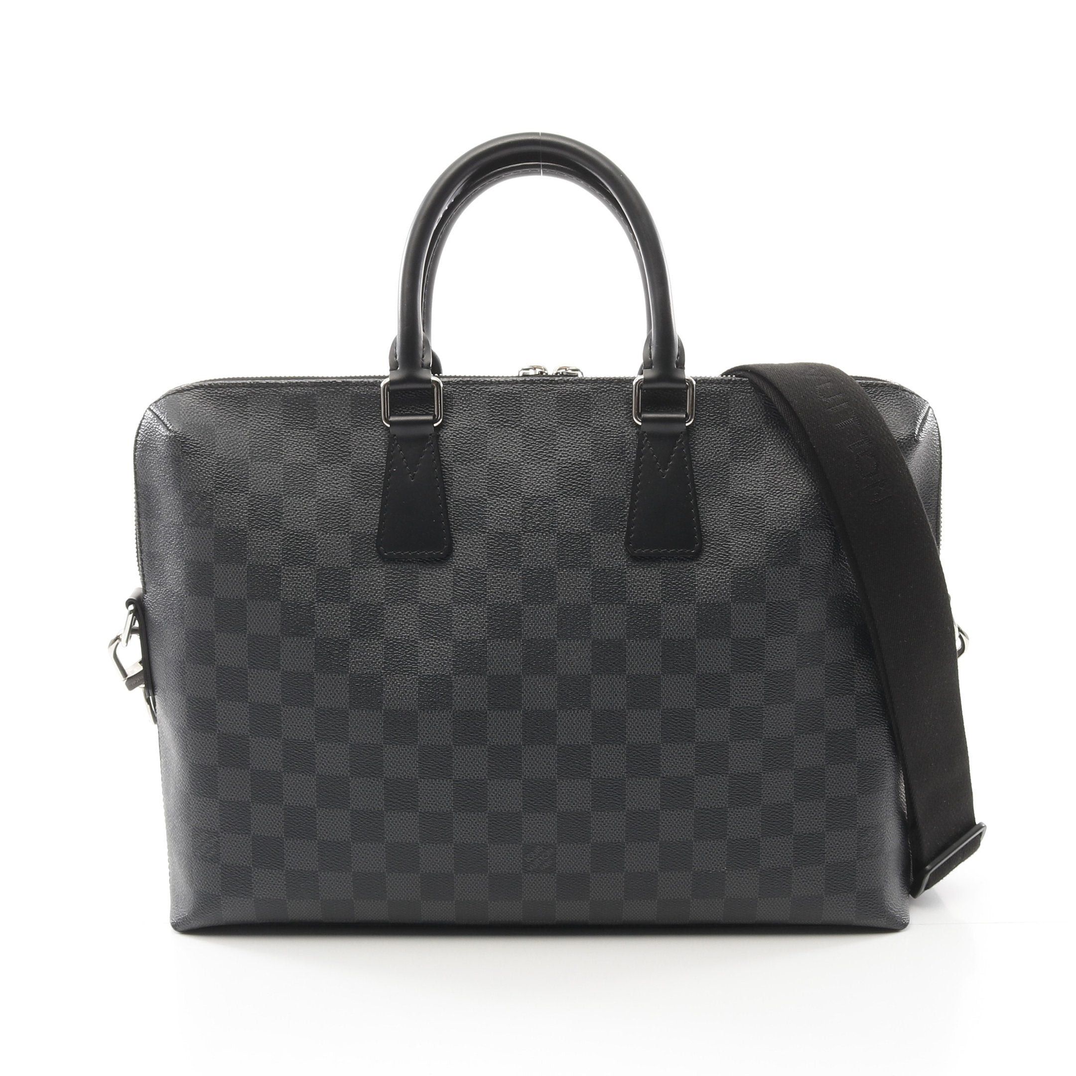 Louis Vuitton Louis Vuitton Pdj Porte De Cumanjour Damier Graphite Briefcase Business Bag Leather Black Size ONE SIZE - 1 Thumbnail