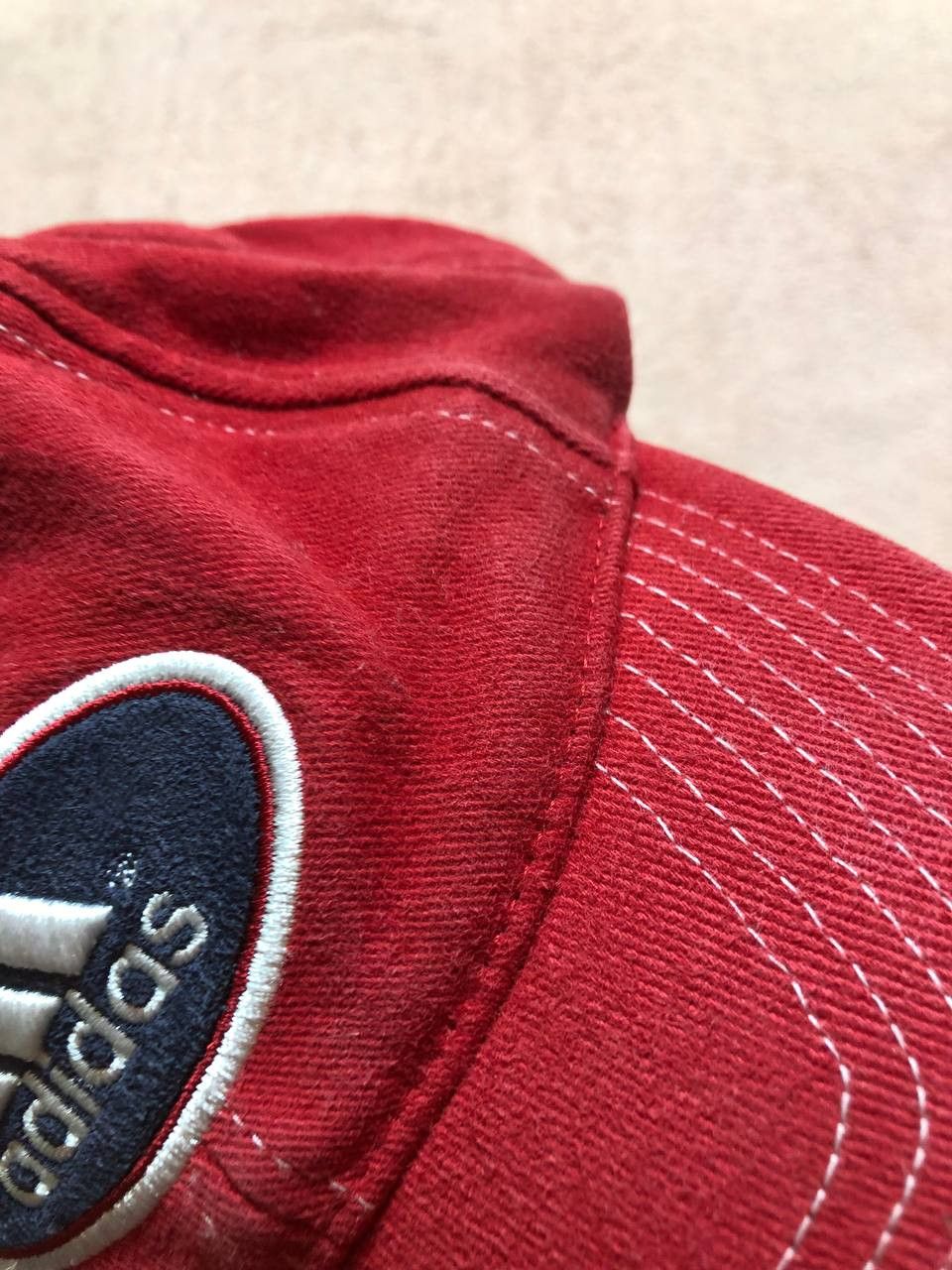 Adidas Hats red Vintage Cap big logo Adidas Y2K streetwear Size ONE SIZE - 10 Thumbnail