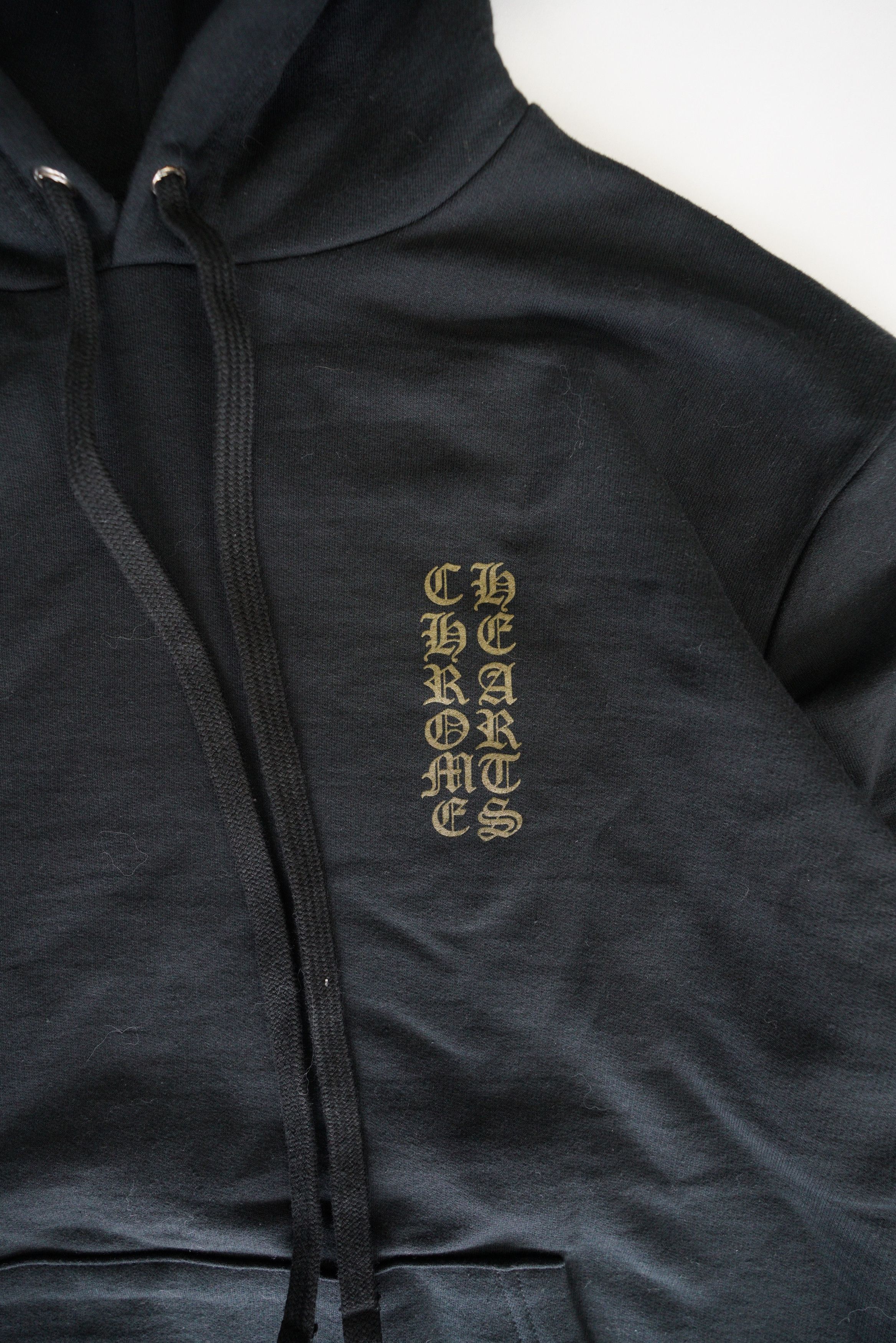 Chrome Hearts Chrome Hearts Yellow Vertical Logo Hoodie - Black Size US M / EU 48-50 / 2 - 3 Thumbnail