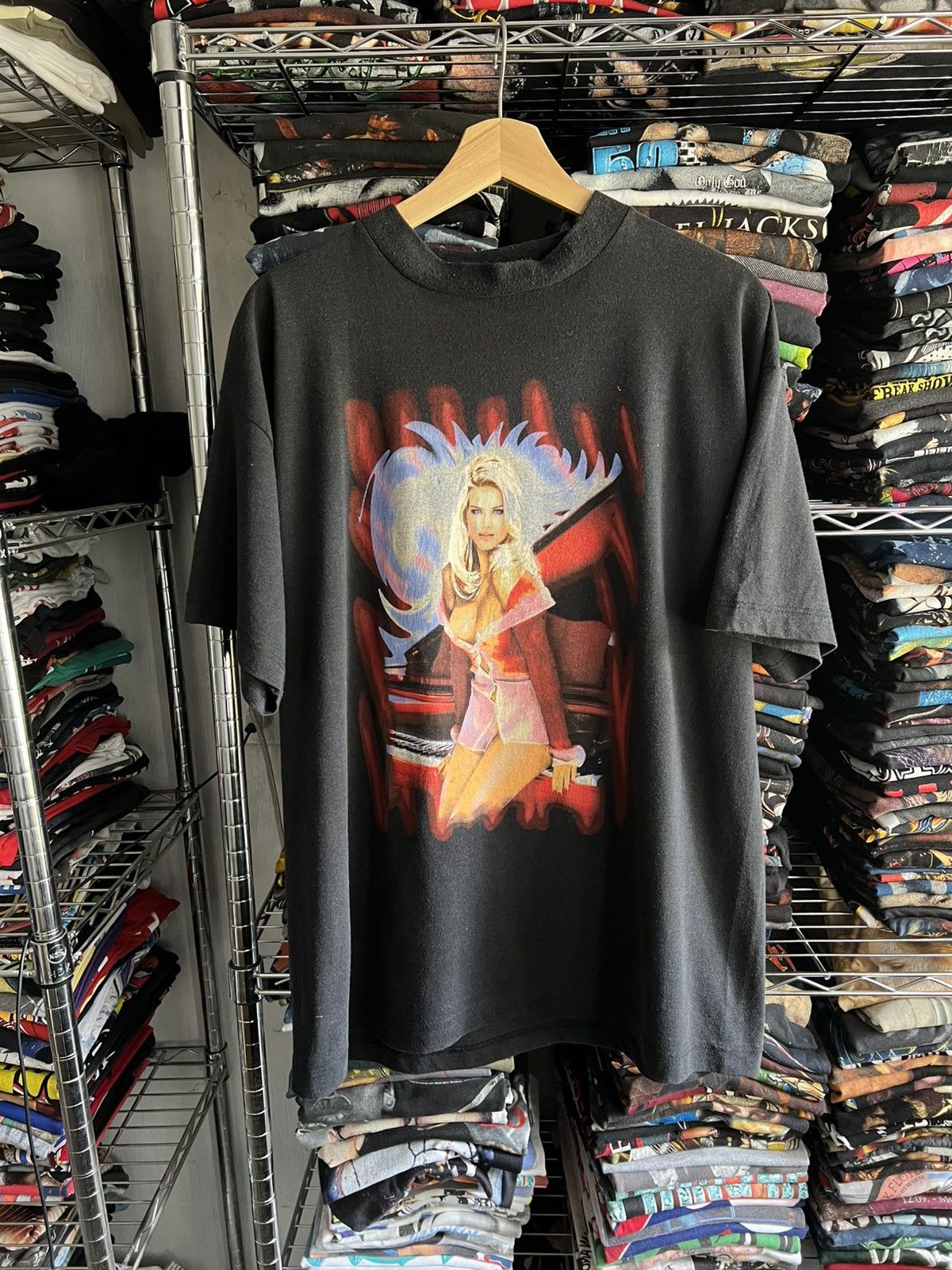 90s hustler Tシャツ 古着 hock ups porn star Hook-Ups × Vintage Vintage Porn Star Tee | Grailed
