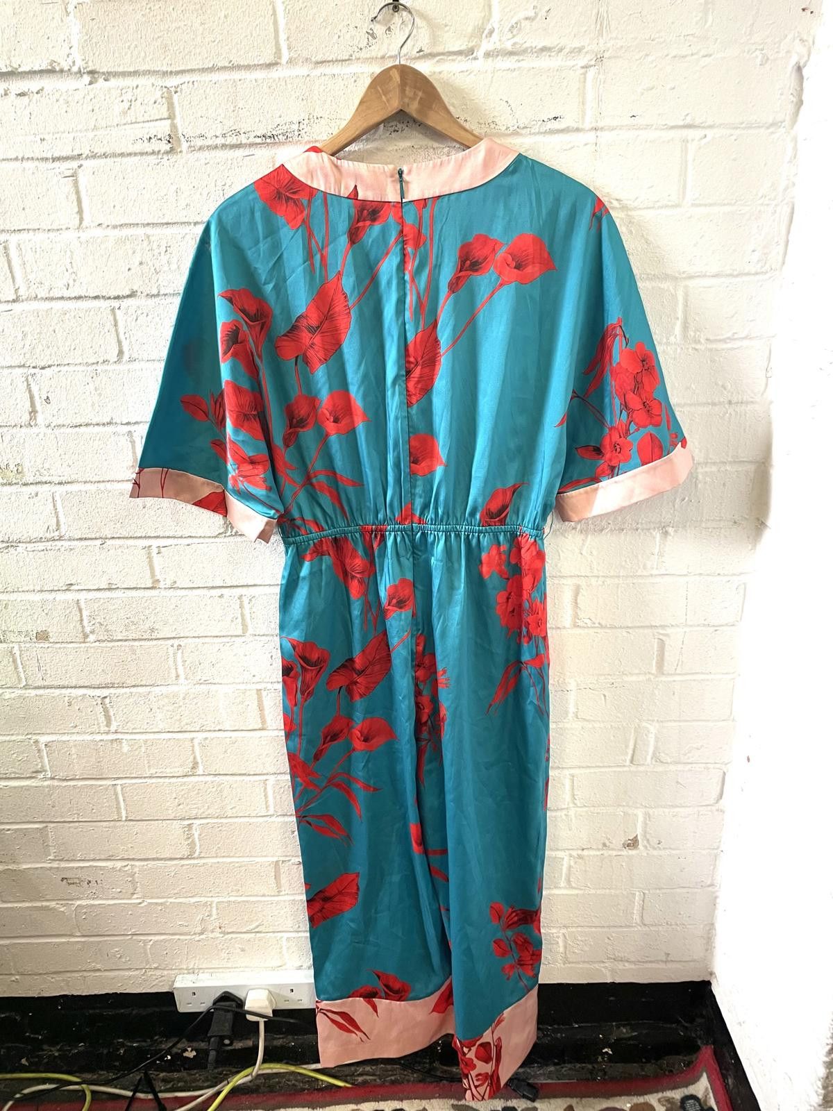 Ted Baker Ted Baker Floral Wrap Dress Turquoise and Red Size XL / US 12-14 / IT 48-50 - 4 Thumbnail