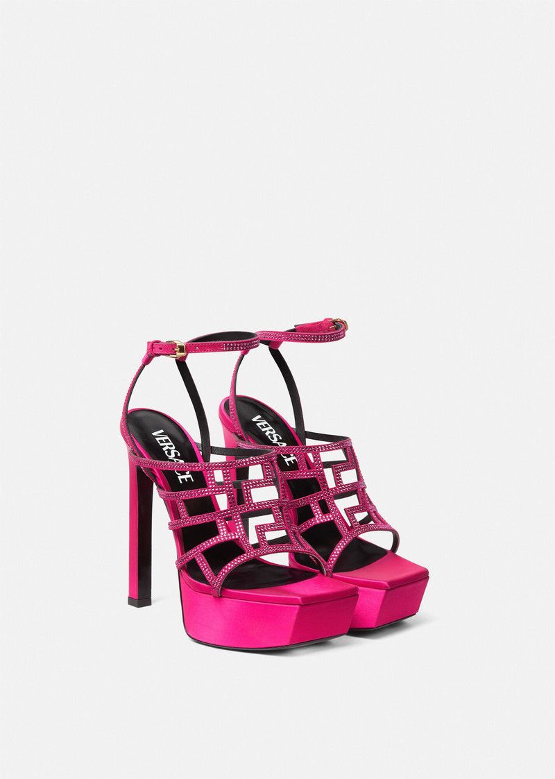 Versace o1y0226 Ankle Strap Sandals in Fuchsia Size US 7 / IT 37 - 2 Thumbnail