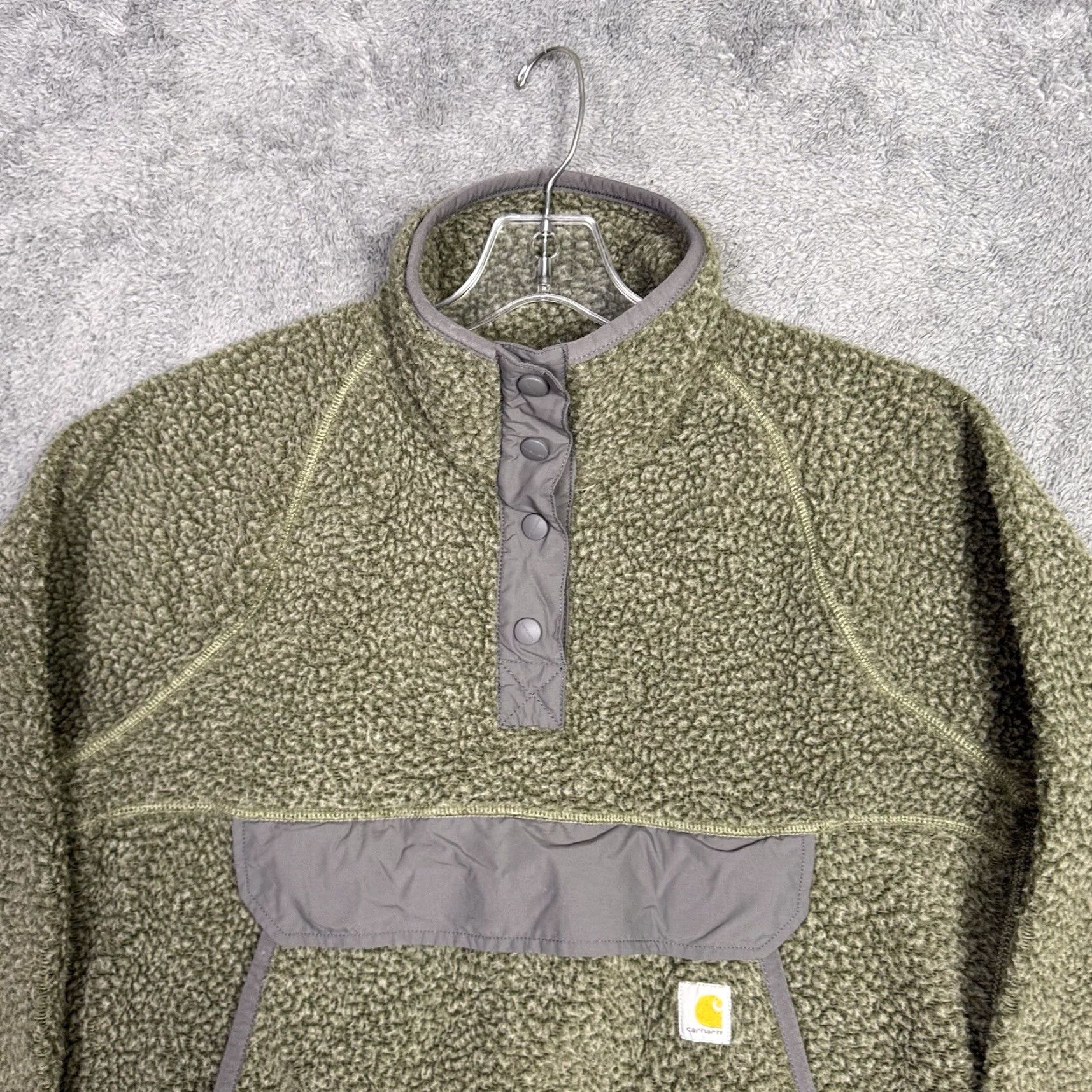 Carhartt VINTAGE Carhartt Jacket Womens M 8-10 Pullover 104922-W 1/4 Snap Fleece Sherpa Sweater Size M / US 6-8 / IT 42-44 - 4 Thumbnail