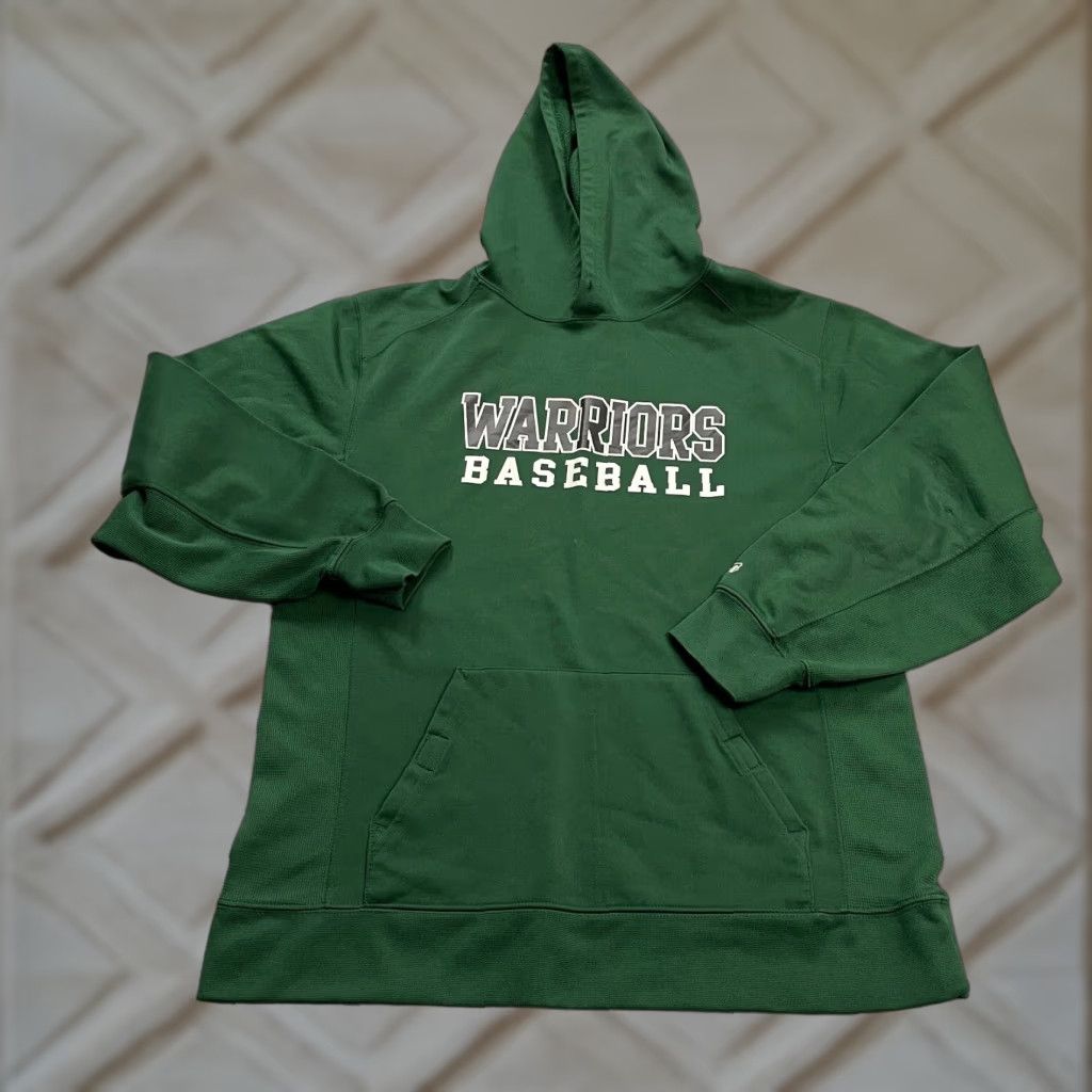Vintage Badger Hoodie Pullover Sweatshirt Mens Medium Green Graphic Warriors Baseball Size US M / EU 48-50 / 2 - 1 Thumbnail