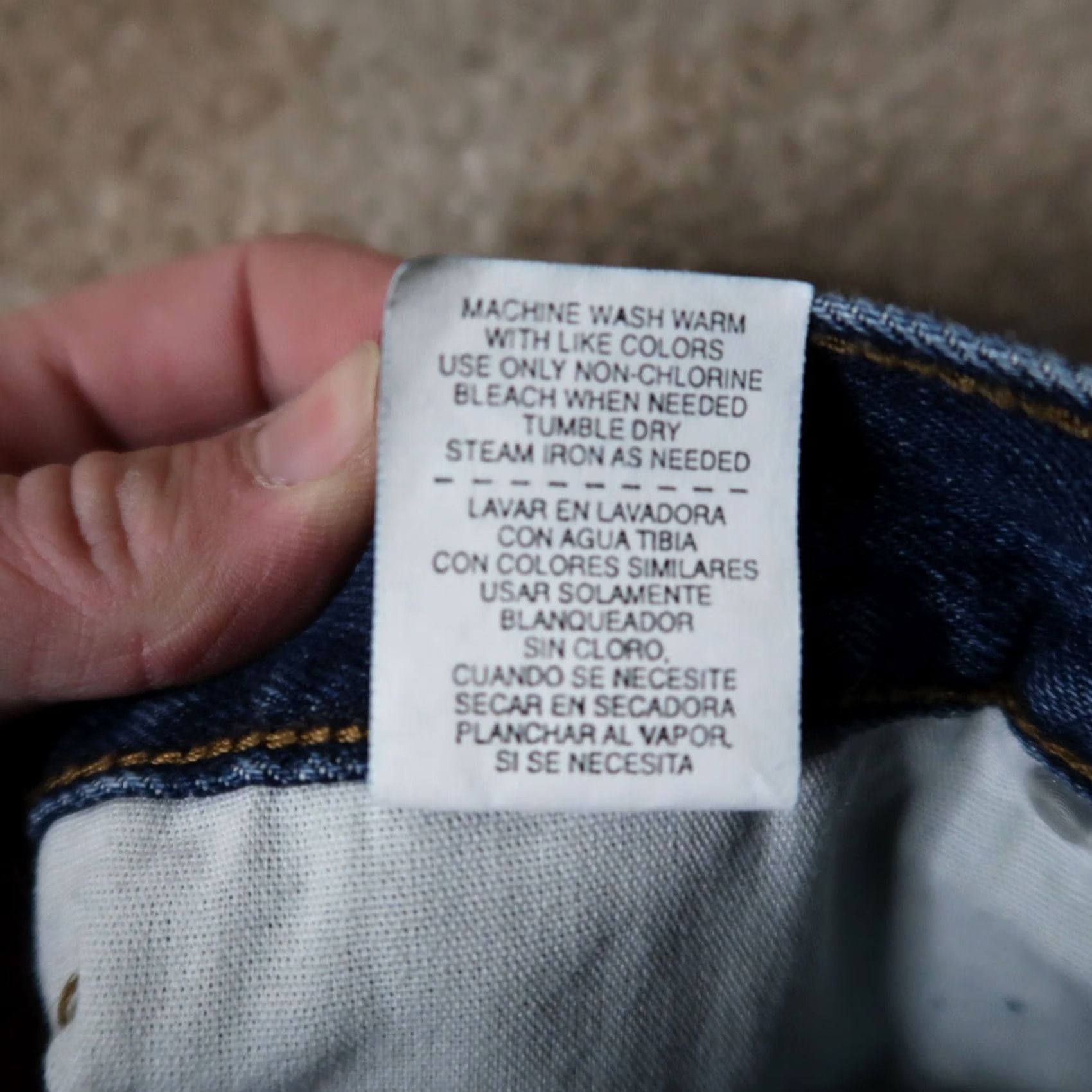 Vintage Arizona Jeans Vintage Big Ring Denim Relaxed Straight Jeans 44x32 Men Blue 90s Grunge Rockabilly 5-Pocket Zip Button Baggy Casual Size US 44 / EU 60 - 7 Thumbnail