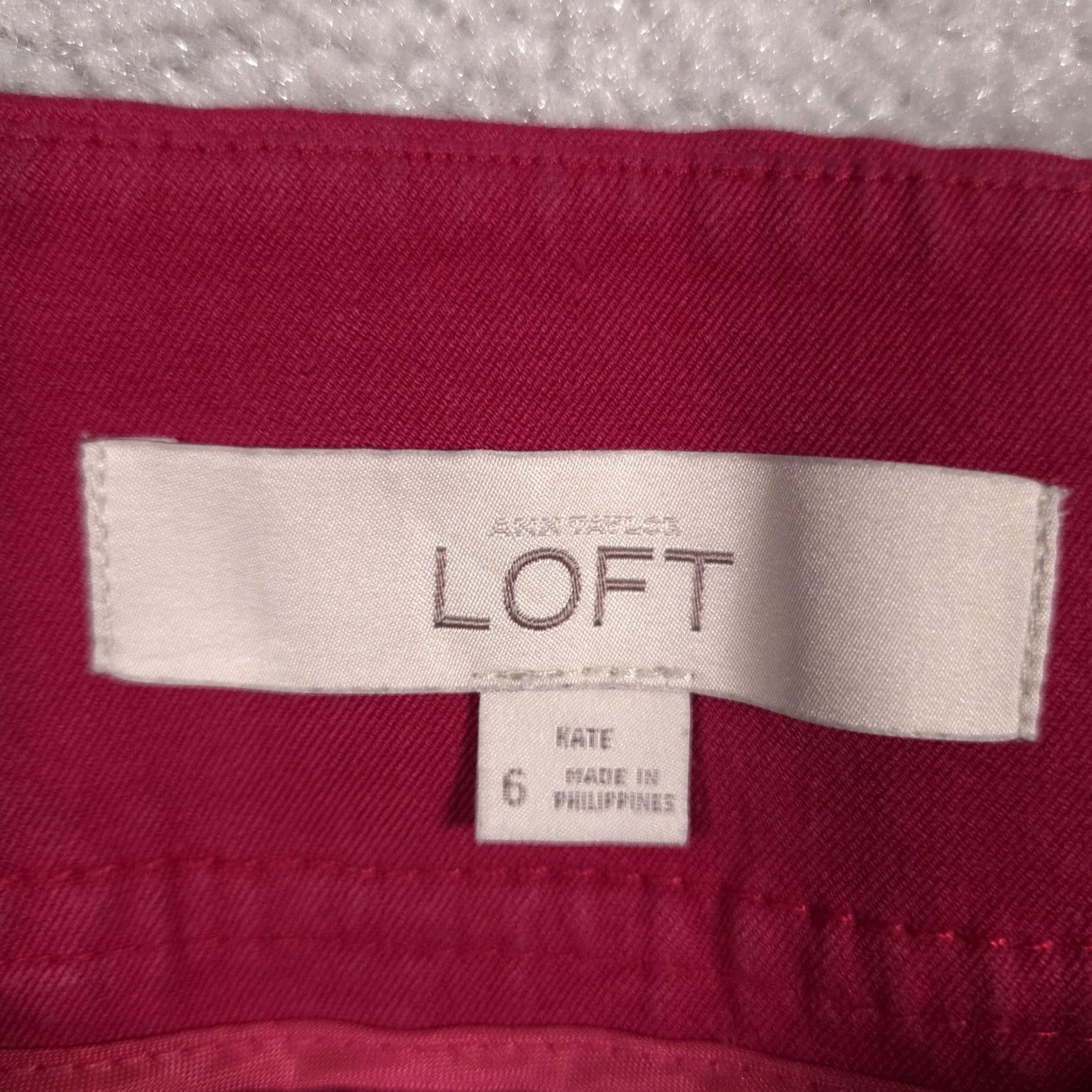 Loft LOFT Pants Womens 6 Red Kate Stretch Flare Side Zip Dress Career Work Office Pants Women's Red Kate Stretch Flare Side Zip Office Workwear 6 Womens Size 28" / US 6 / IT 42 - 6 Thumbnail