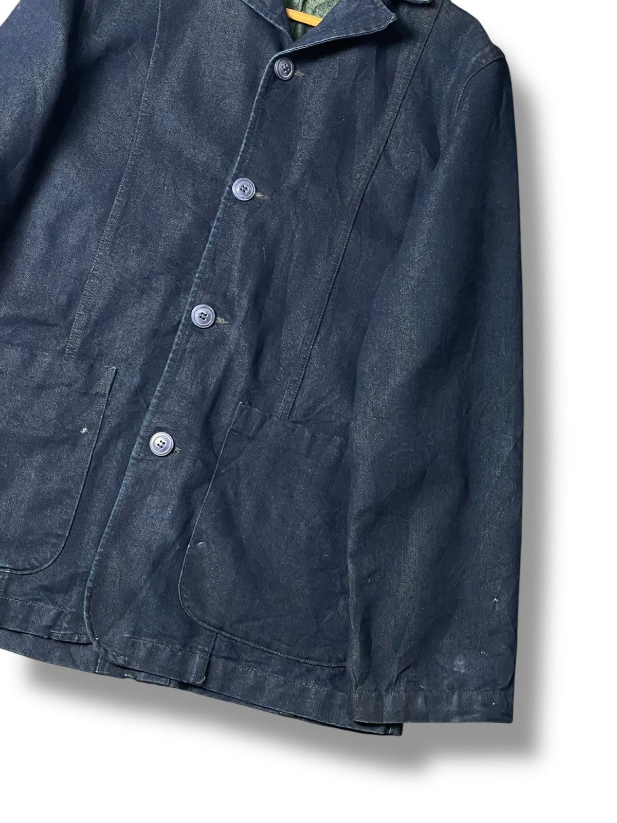 Japanese Brand × Vintage PHOTOS Brand Dark Blue Button Jacket (102) Size US L / EU 52-54 / 3 - 3 Thumbnail