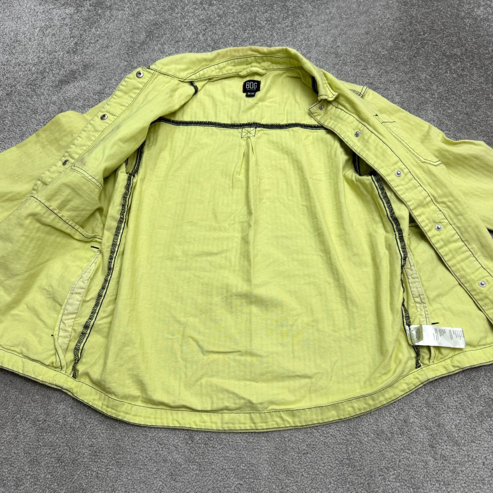 Bdg BDG Urban Outfitters Utility Jacket Mens Small Gray Snap Button Up Polyester Coat/ Jacket All Seasons Outdoor Casual Travel Size US S / EU 44-46 / 1 - 4 Thumbnail