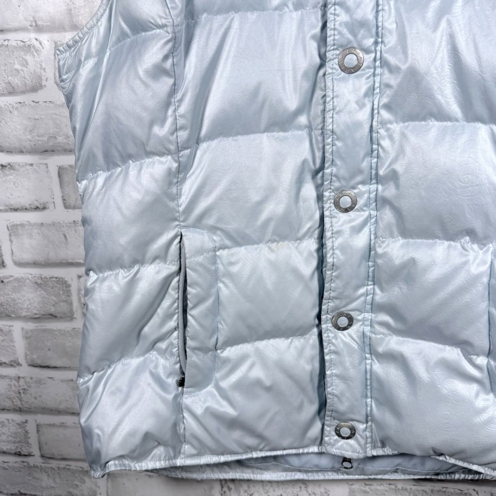 Ariat Ariat Light Blue Button Down Duck Down Puffer Jacket Vest Womens Size L Size L / US 10 / IT 46 - 3 Thumbnail