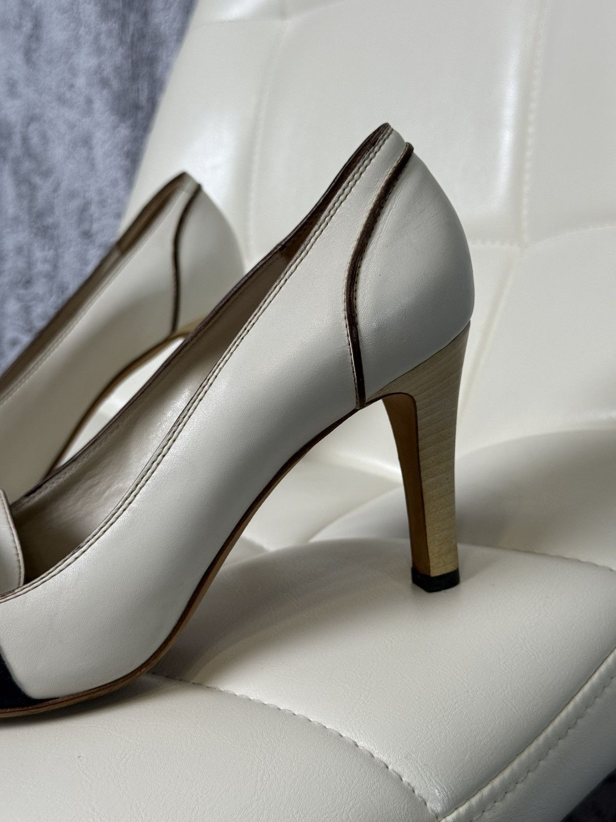 Gucci Gucci Leather Lifford Penny Loafer Pumps Web Stripe Heels Size US 9.5 / IT 39.5 - 4 Thumbnail