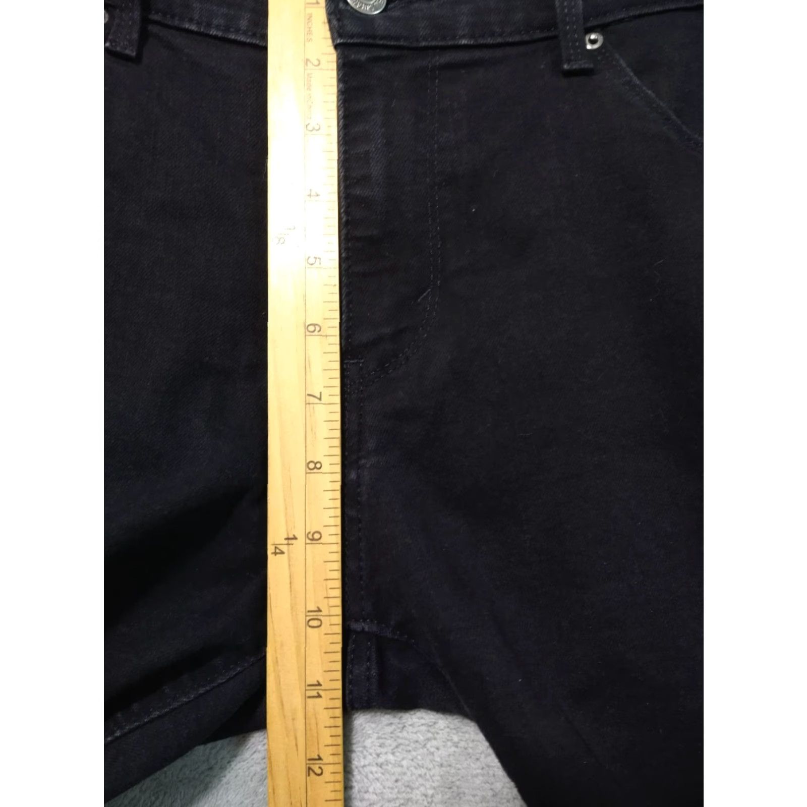 Levi's Levis 505 Jeans Black Denim 30 Womens Straight Leg Mid Rise Stretch Dark Wash Size 30" / US 8 / IT 44 - 4 Thumbnail