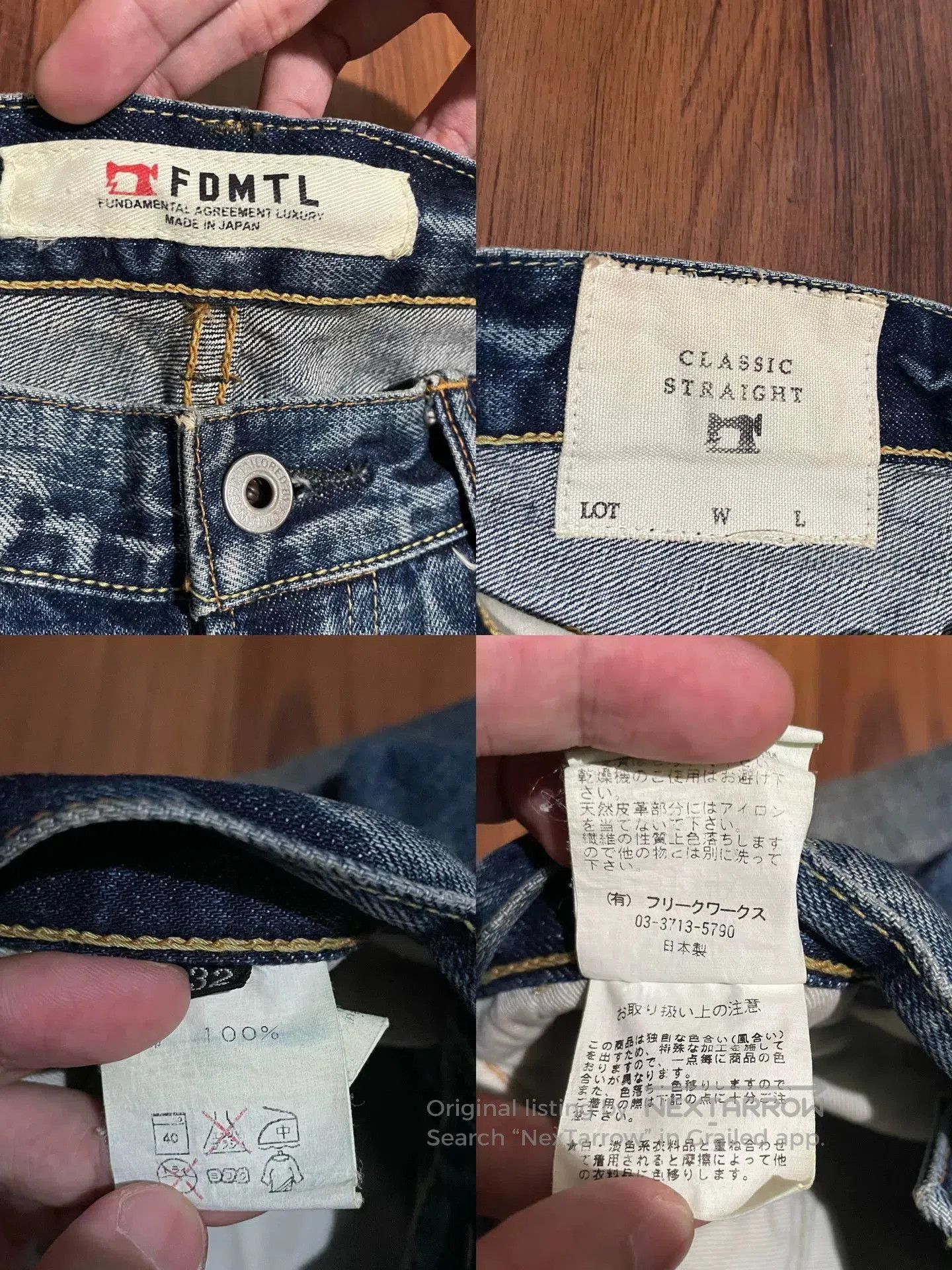 FDMTL FDMTL Sashiko Patchwork Washed Jeans. Size US 26 / EU 42 - 8 Thumbnail