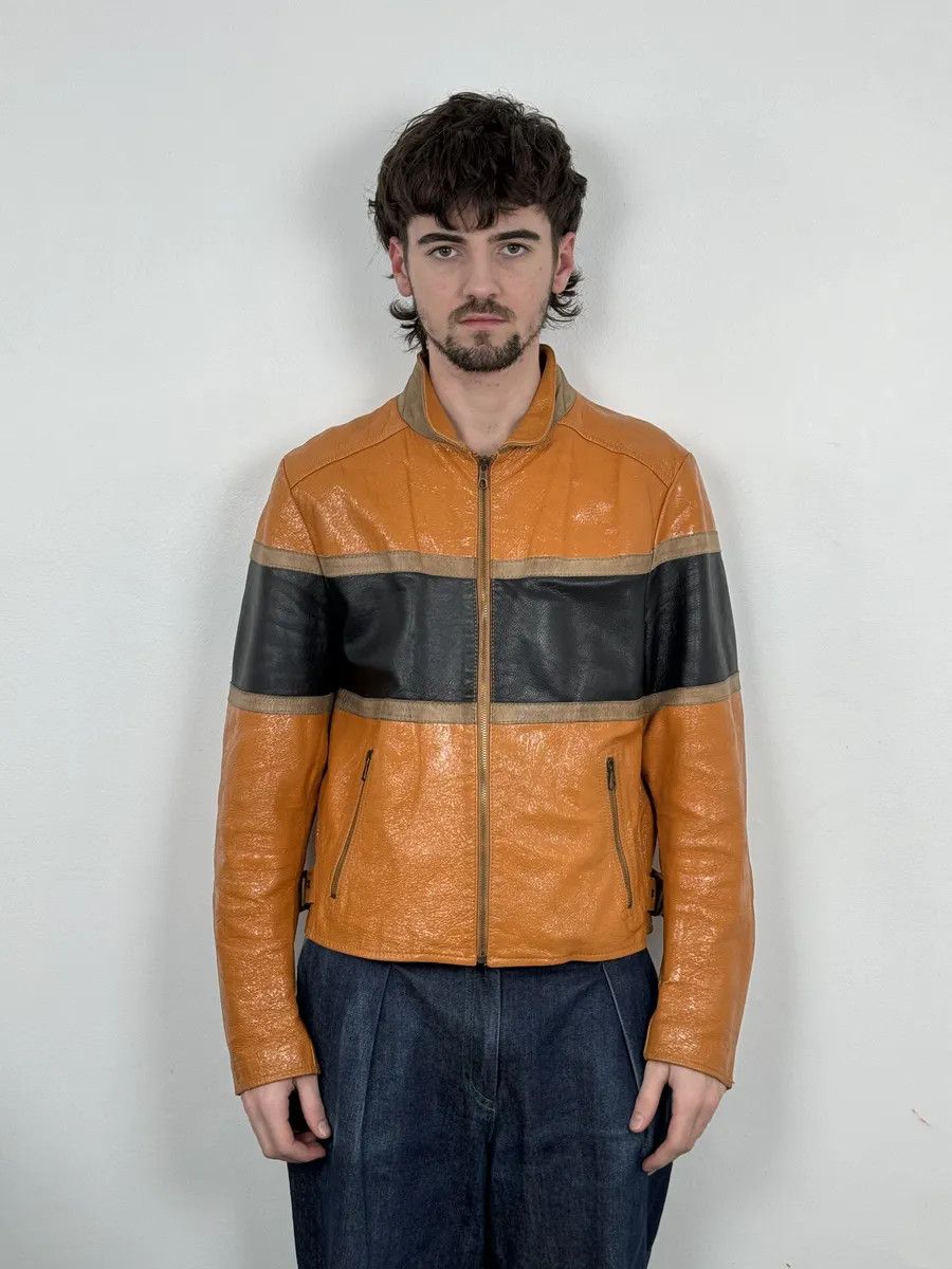 Dolce & Gabbana AW2001 Dolce & Gabbana Orange Prototype Leather Satin Jacket Size US M / EU 48-50 / 2 - 3 Thumbnail