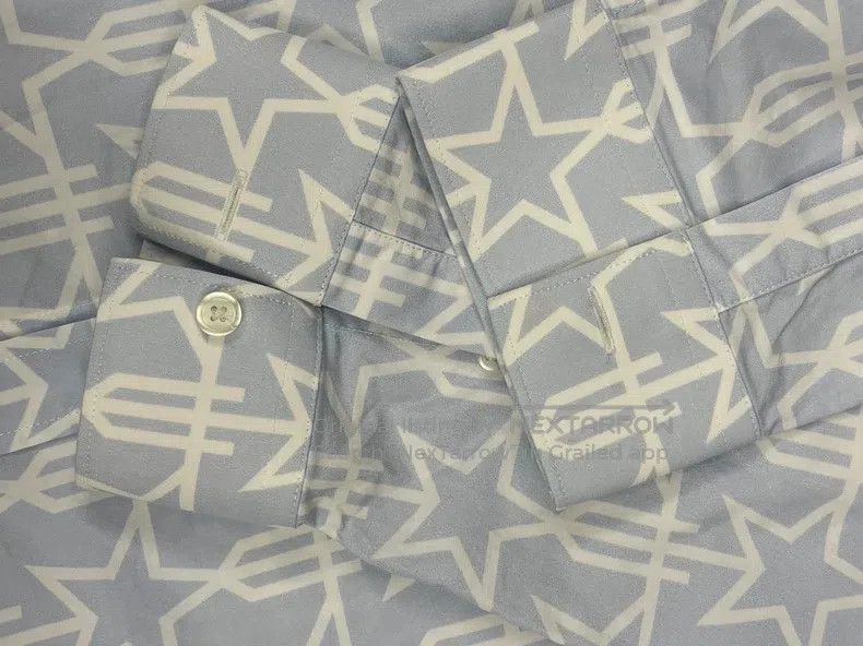 Givenchy Givenchy size 41 Navy Blue Five-Star Pattern Shirt Size US L / EU 52-54 / 3 - 5 Thumbnail