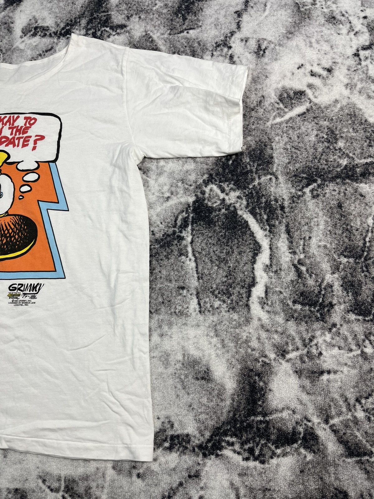 Warner Bros Vintage Grimmy Cartoon Tee 1990 Graphic White USA M Size US M / EU 48-50 / 2 - 3 Thumbnail
