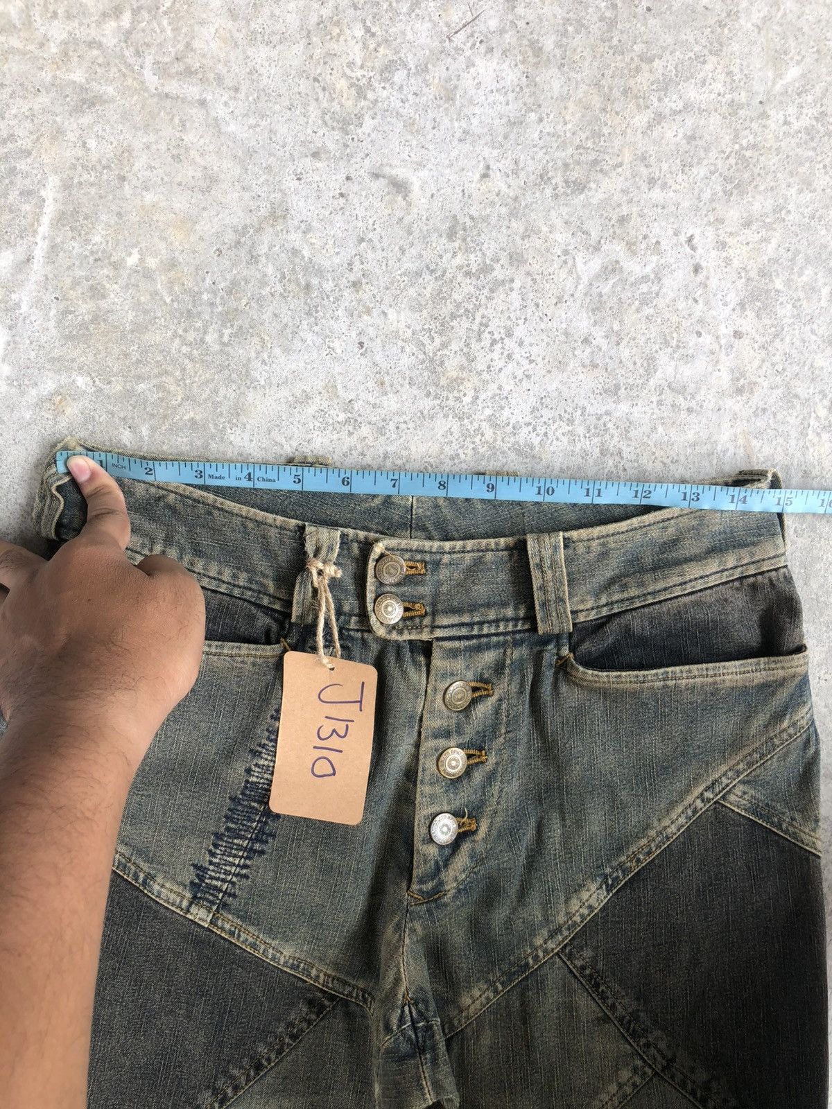 Tornado Mart Japanese Tornado Mart Flared Jeans Patchwork Distressed Size US 29 - 23 Thumbnail