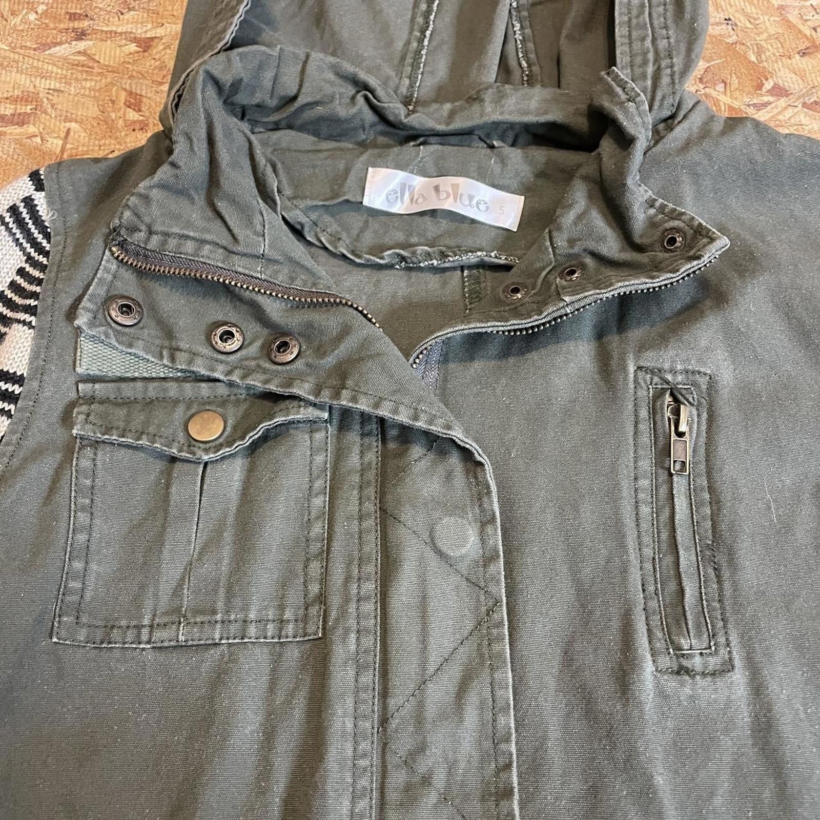 Other Y2K army surplus style cargo sweater hybrid jacket. Size US M / EU 48-50 / 2 - 3 Thumbnail