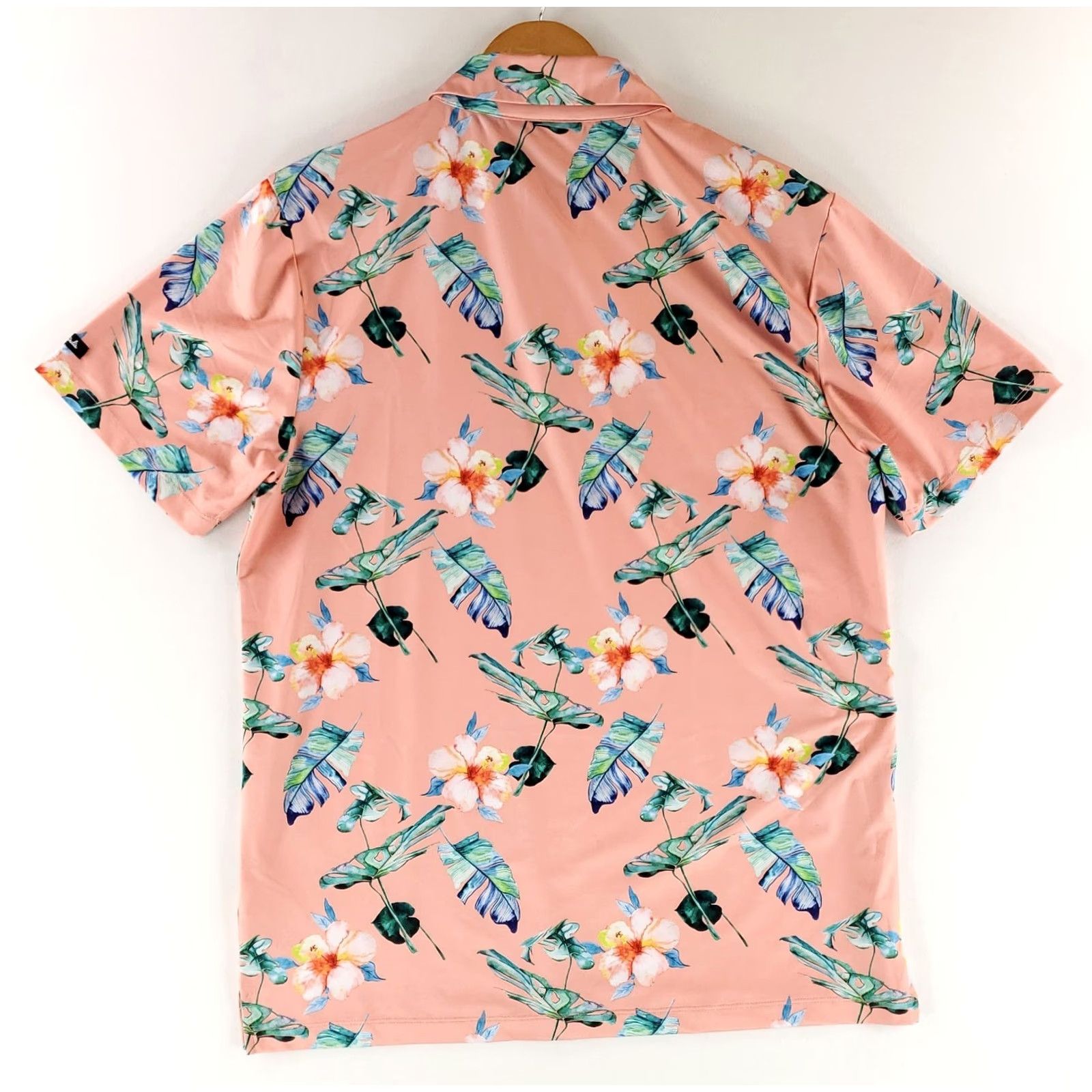 Vintage Bad Birdie Polo Shirt Pink Floral Short Sleeve Mens L Size US L / EU 52-54 / 3 - 5 Thumbnail