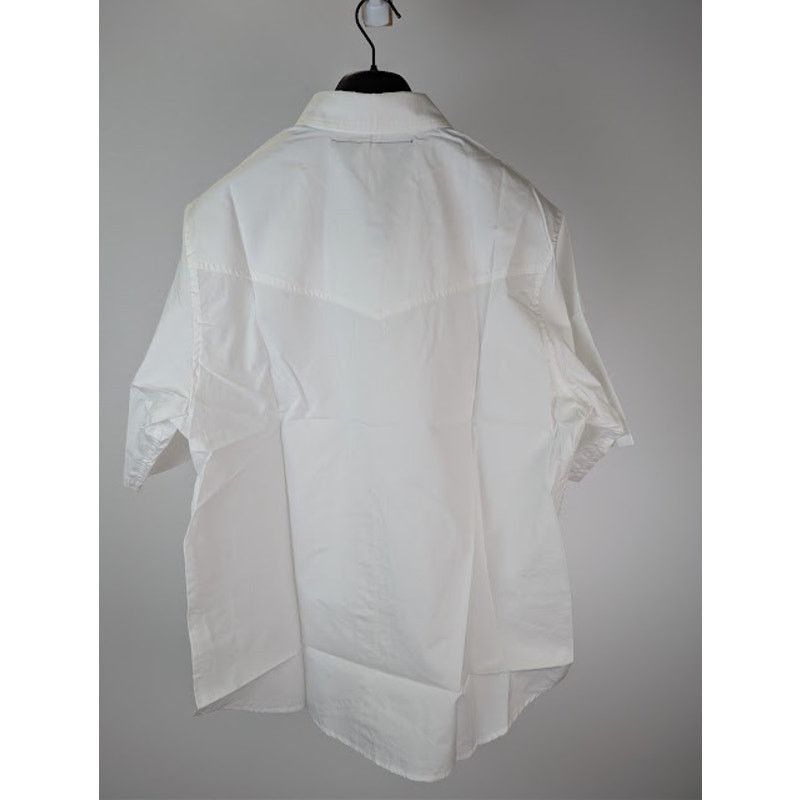 Vlone o1rshd1 V Logo Short-Sleeve Button-Up Shirt in White Size US XL / EU 56 / 4 - 17 Thumbnail